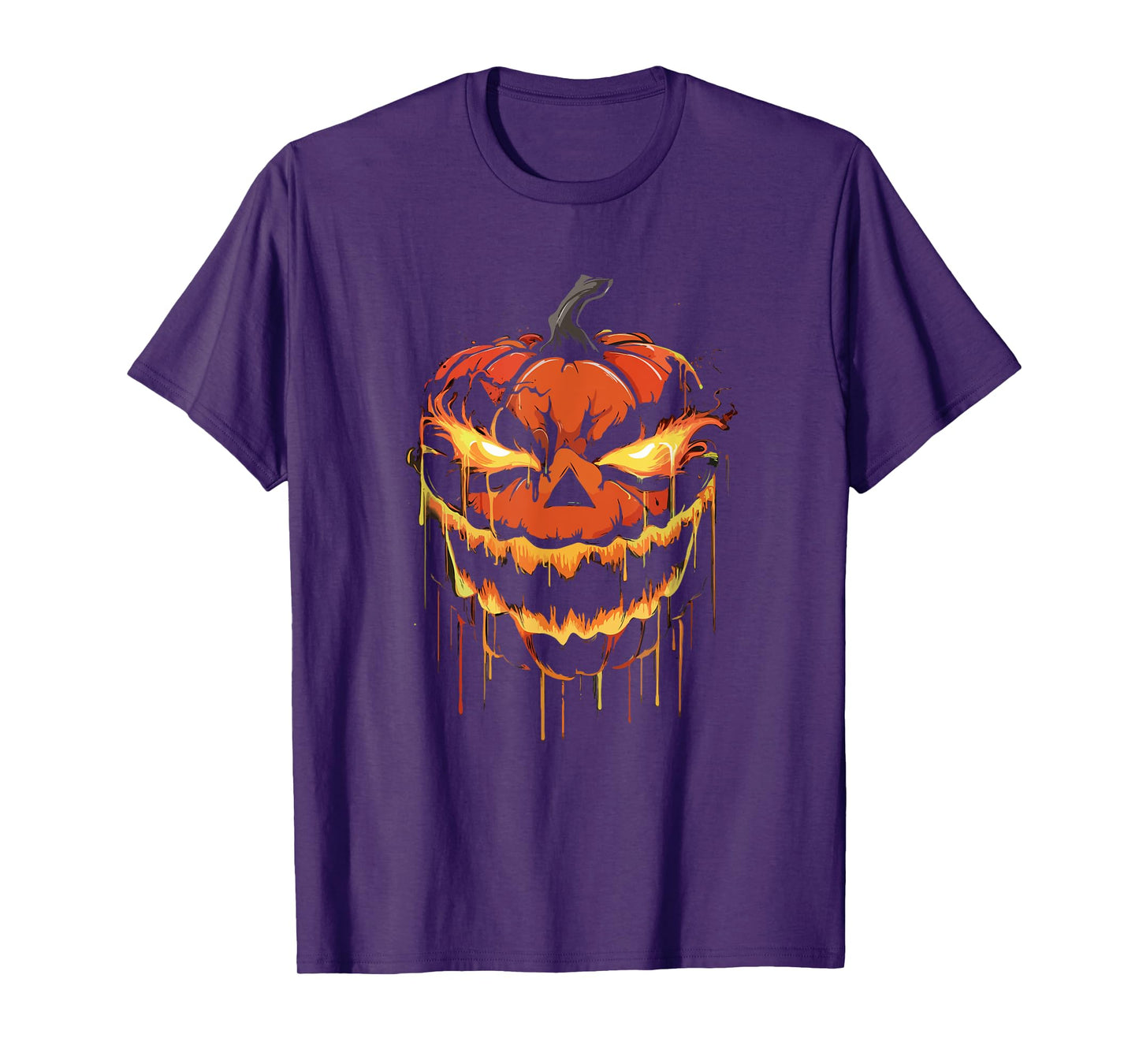 Scary Halloween Pumpkin Face Paint Drip spooky Jackolantern T-Shirt
