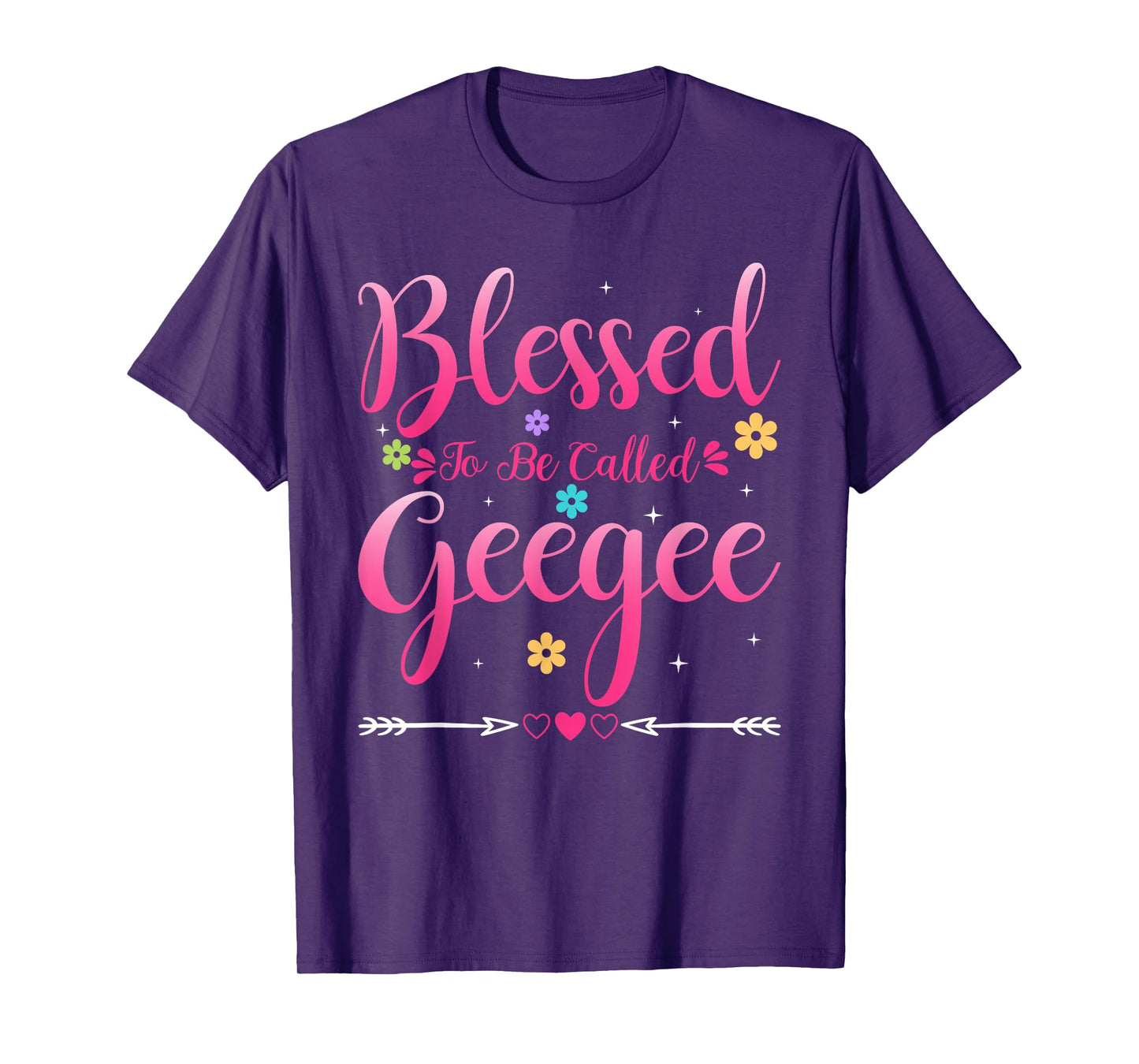 Womens Blessed To Be Called Geegee Heart Mother's Day Geegee T-Shirt