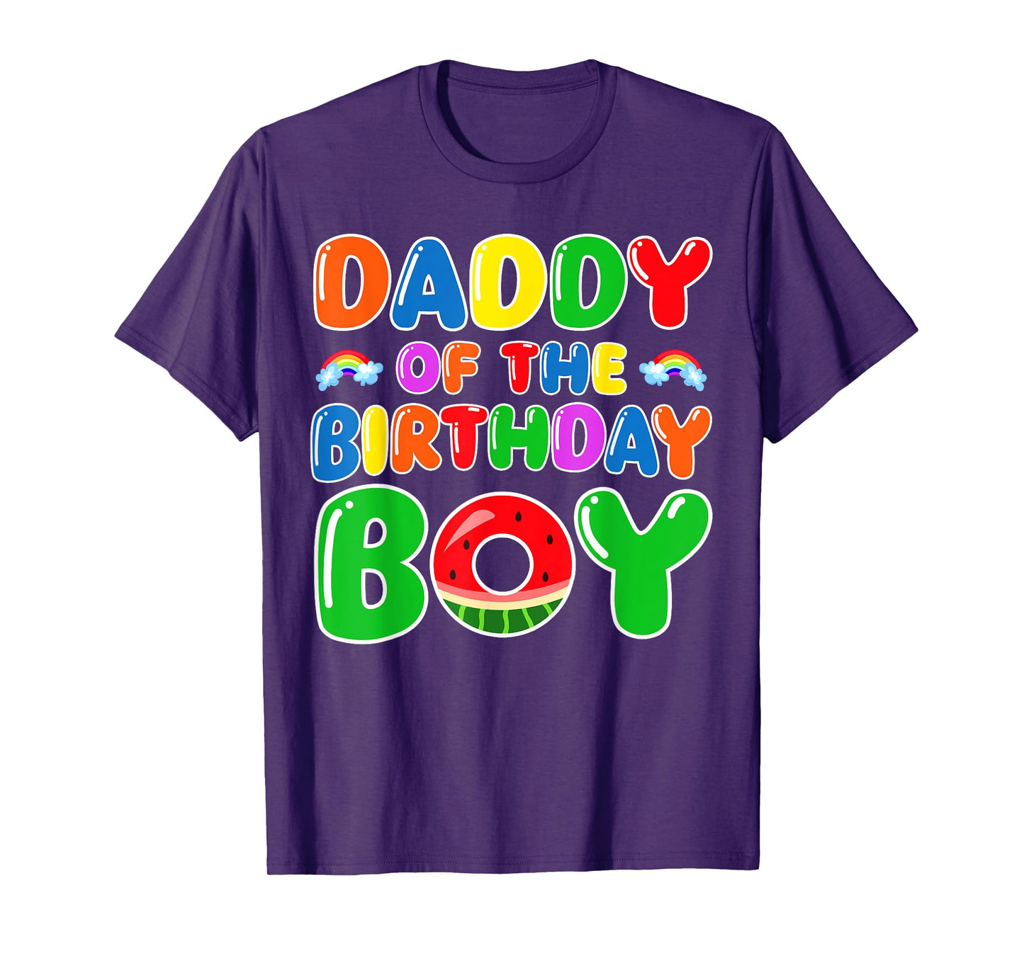 Funny Daddy Of The Birthday Boy Watermelon Birthday Family T-Shirt