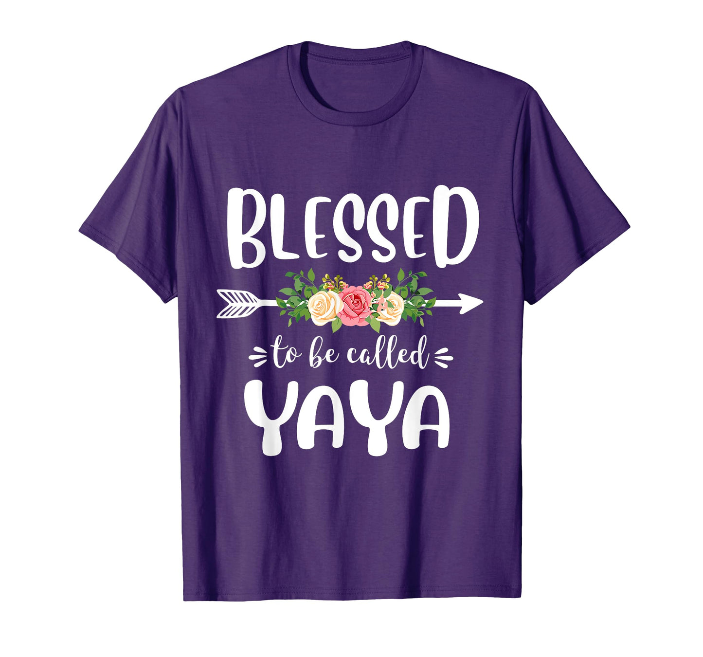 Blessed to be called Yaya Floral Arrow Design Mothers Day T-Shirt
