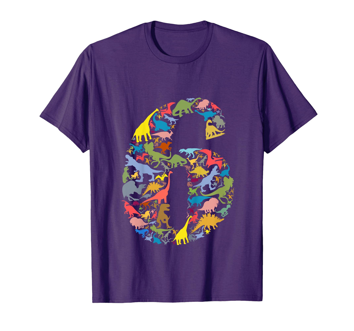 Kids Dinosaur 6th Birthday Boy 6 Years T-Rex Party Rawr I'm 6 T-Shirt