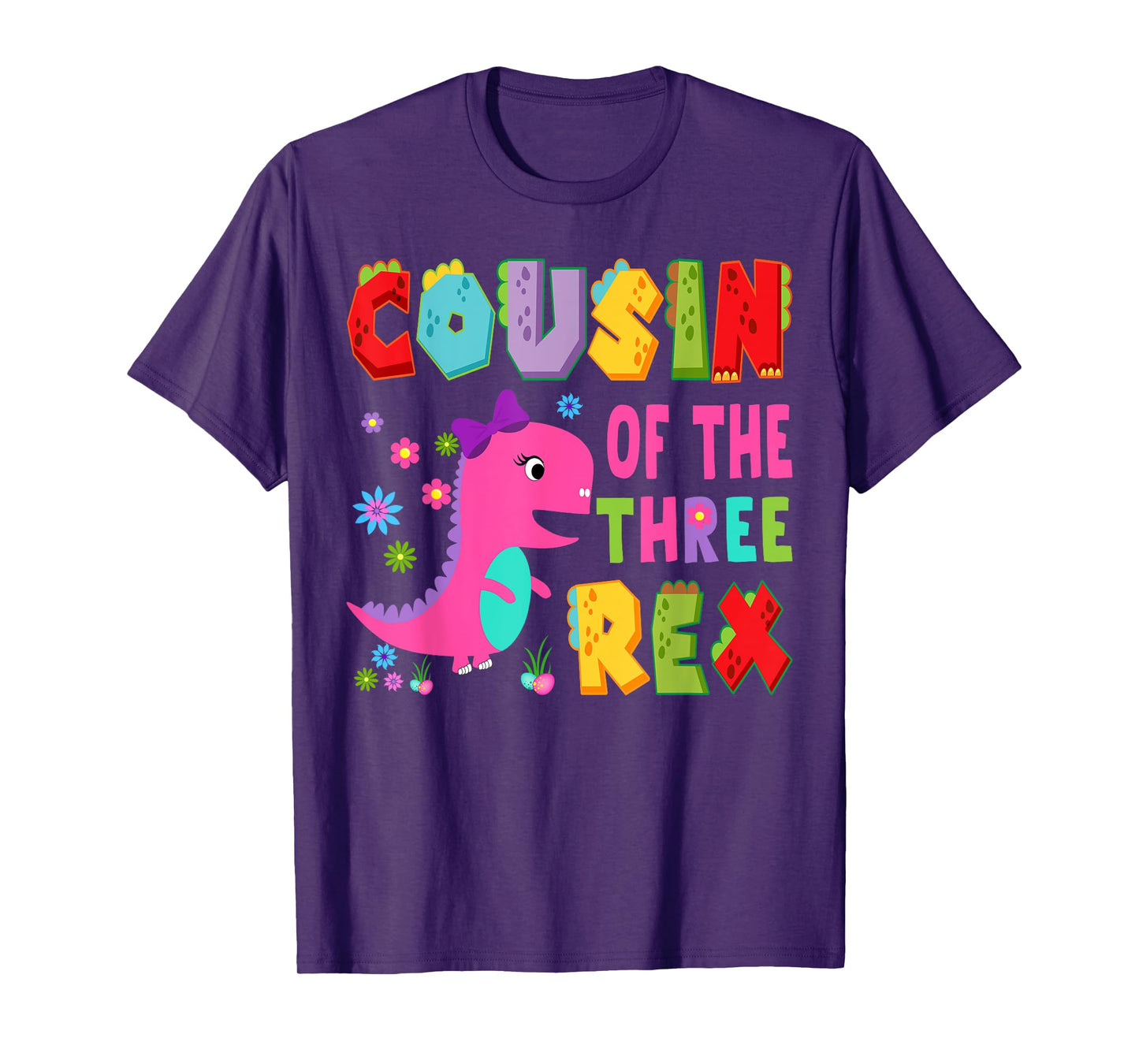 Cousin Of The Three Rex 3Rd Birthday Boy Dinosaur T-Rex T-Shirt