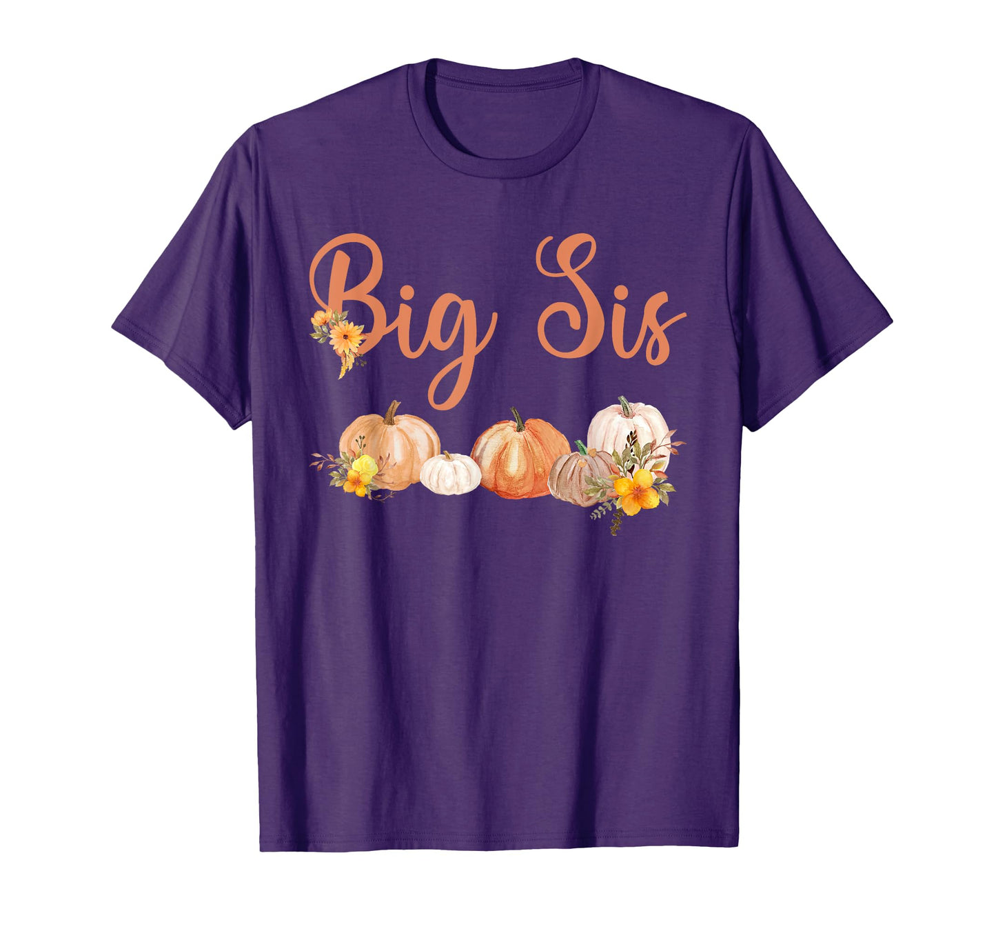 Big Sister of Little Pumpkin First Birthday Autumn Pumpkin T-Shirt