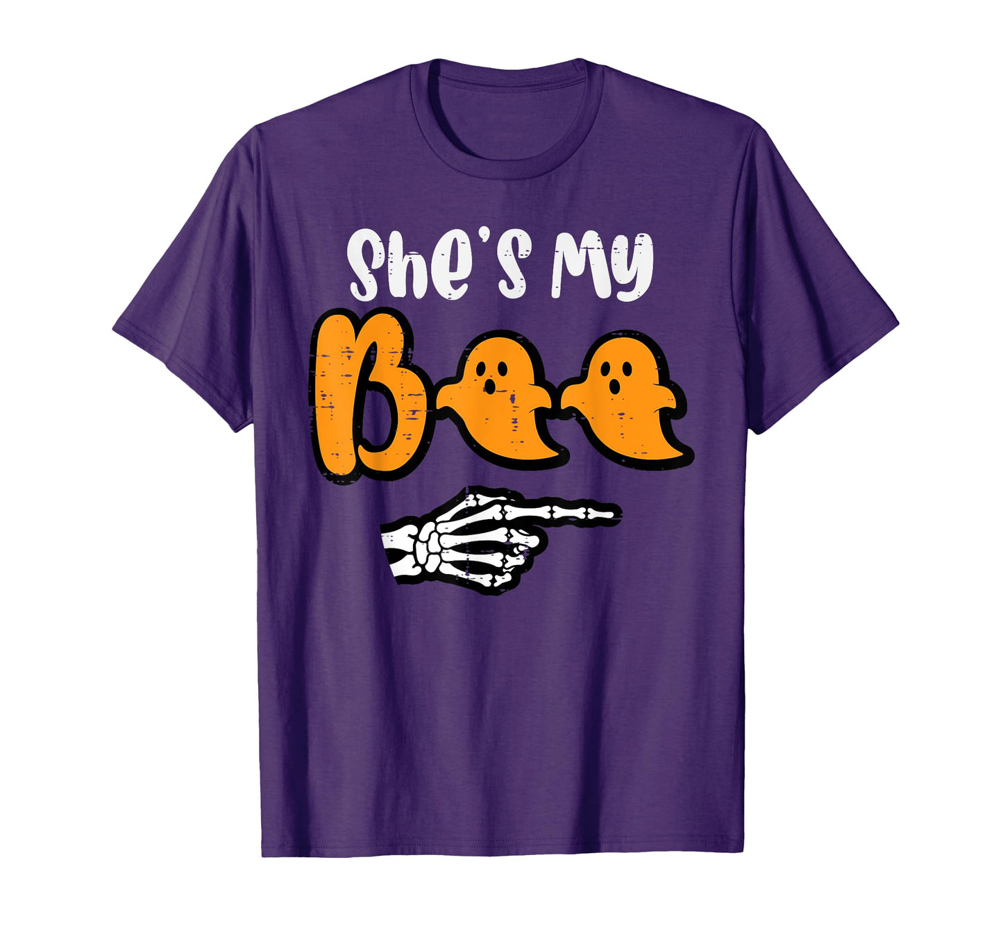 Halloween Matching Shes My Boo Skeleton Couple Costume Men T-Shirt