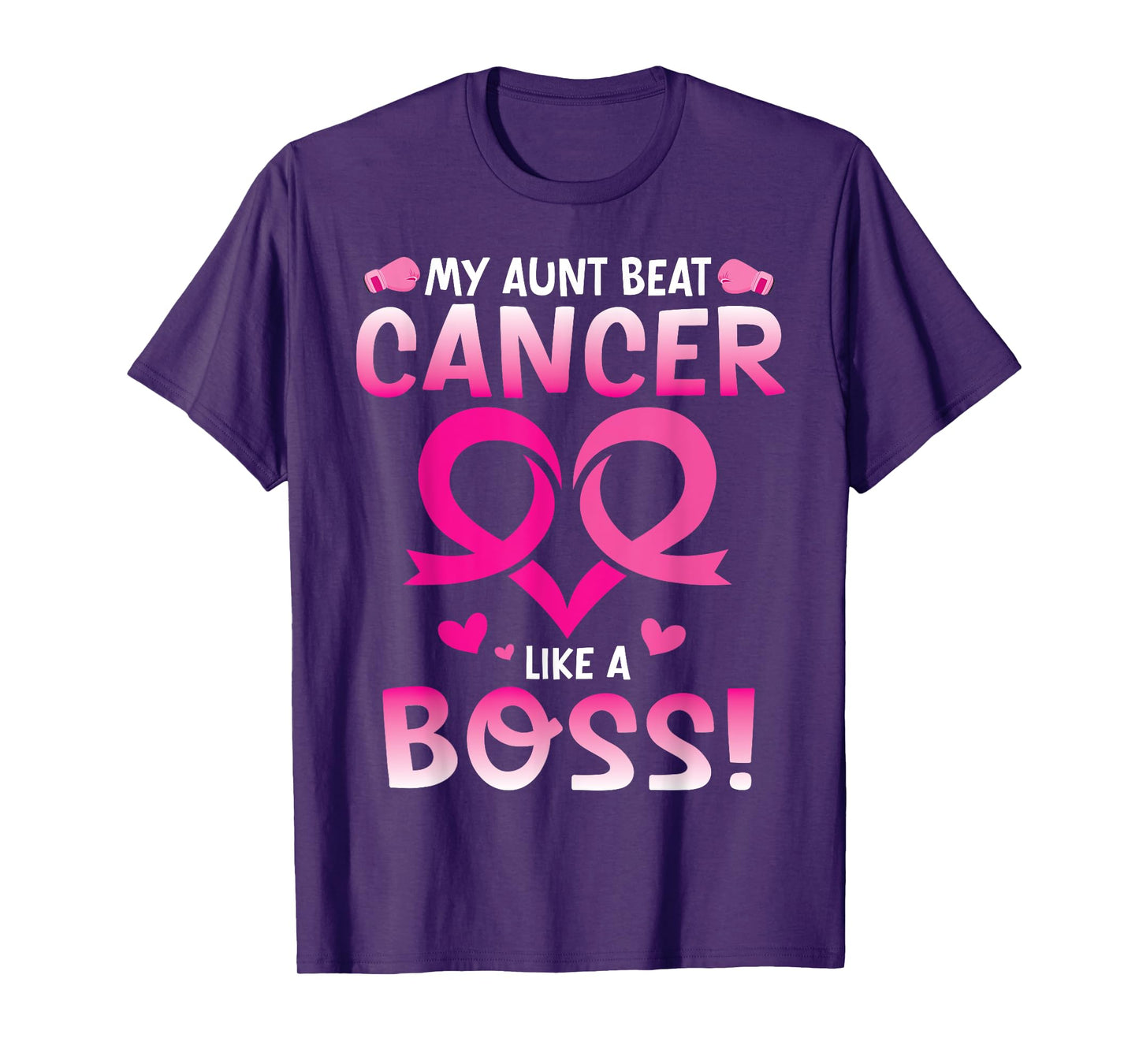 Warrior My Aunt Beat Breast Cancer Like A Boss Fighting Win T-Shirt