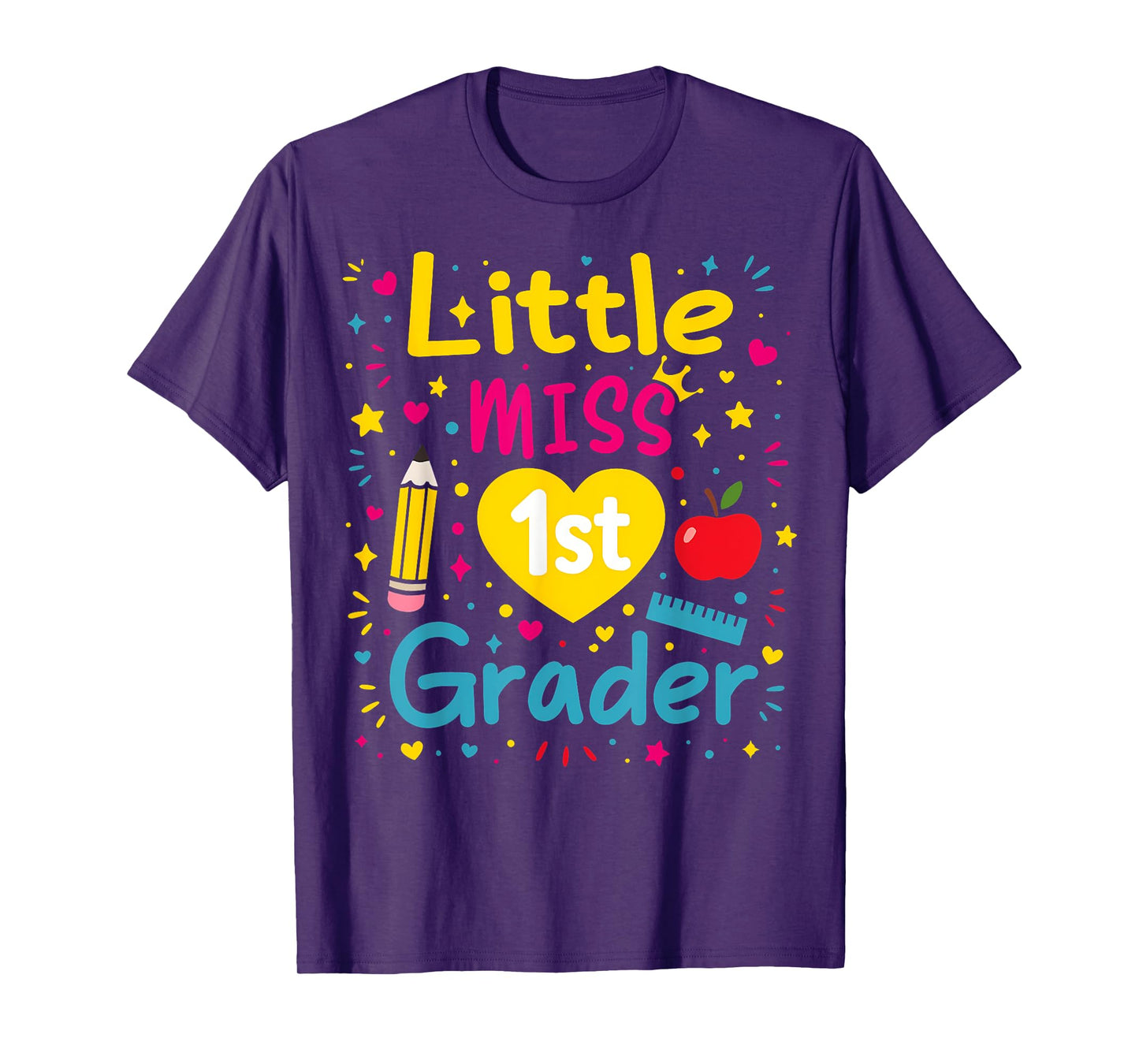 Little Miss 1st Grade First Day Of School First Grade Girls T-Shirt