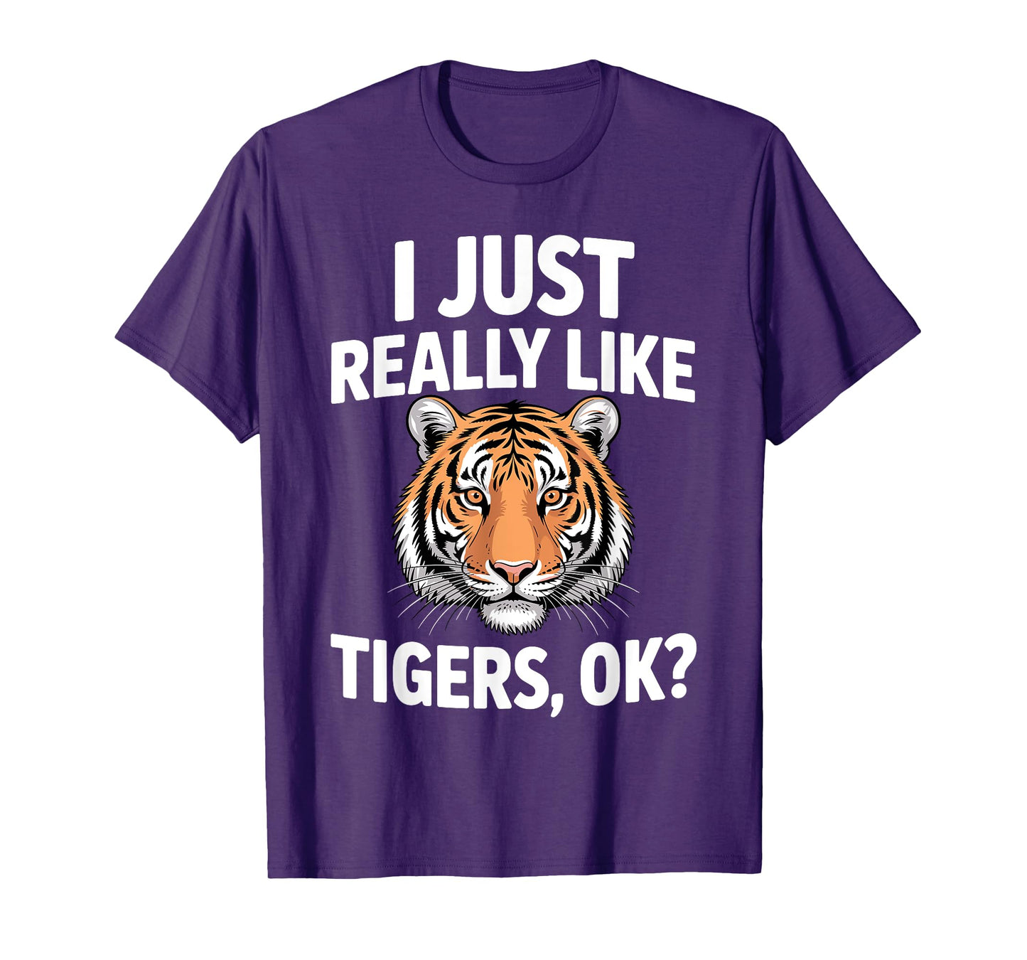 Funny Tiger Art For Men Women Boys Girls Animal Tiger Lover T-Shirt