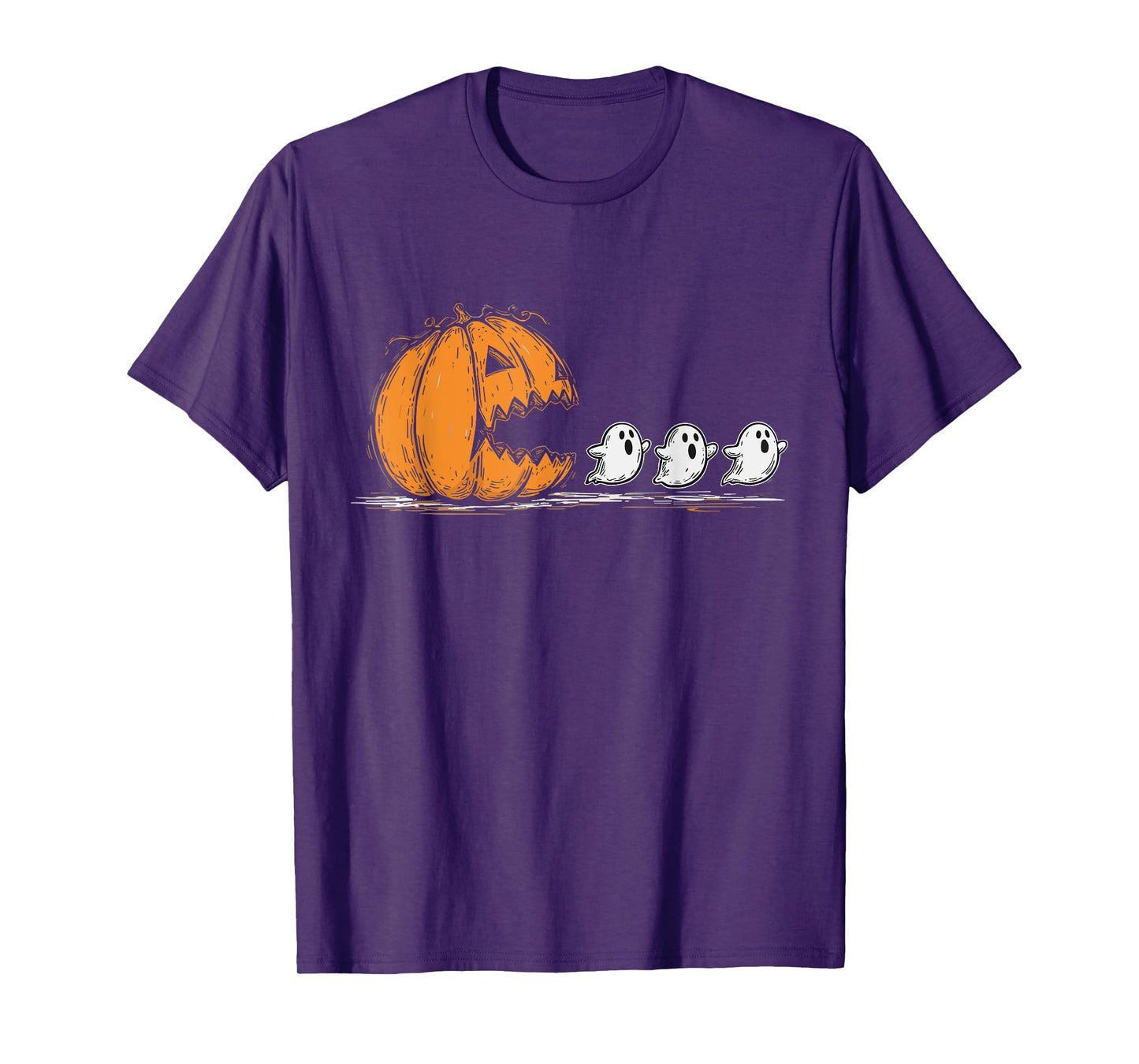 Halloween Pumpkin Chasing Ghost T-Shirt
