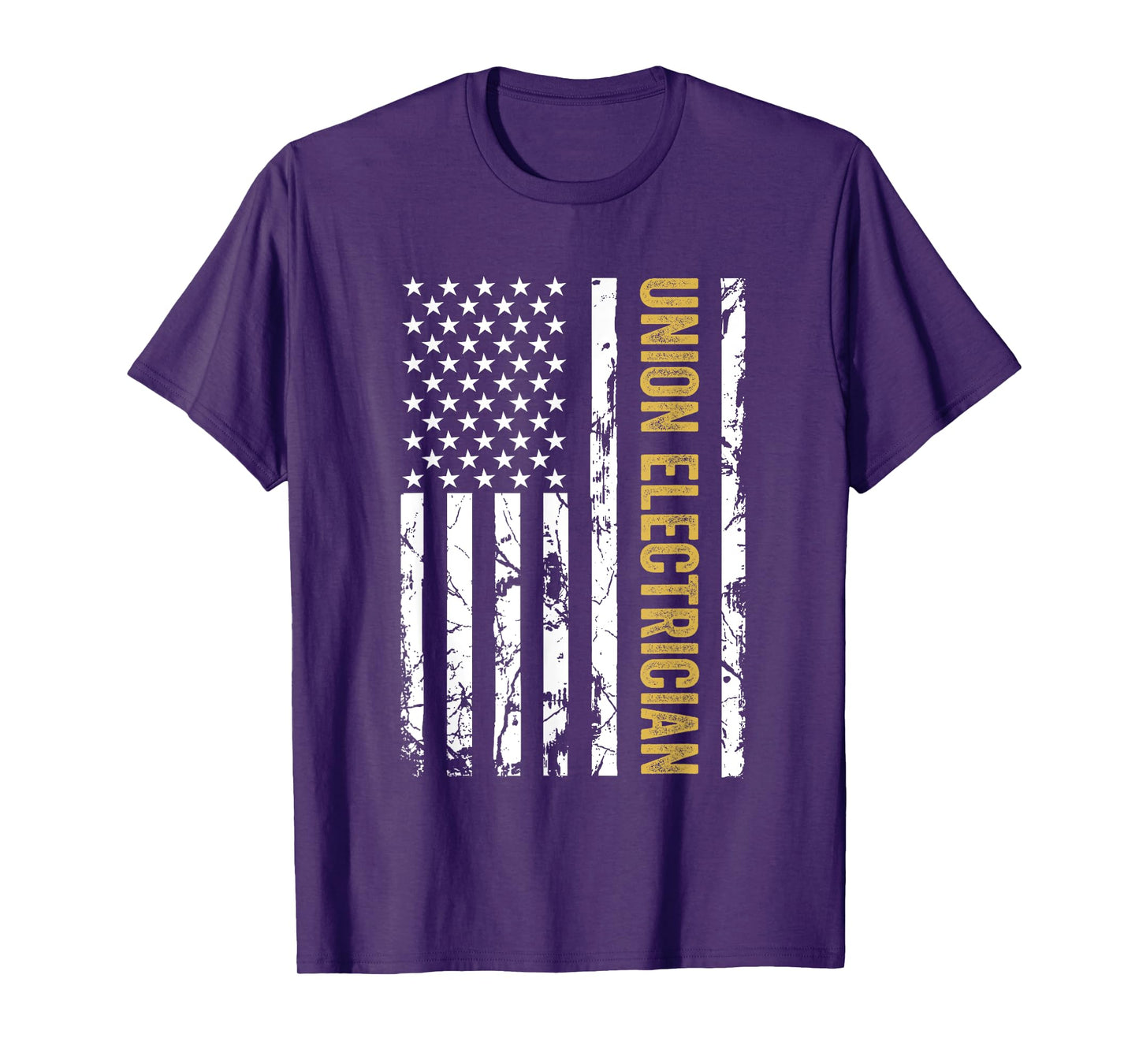 Union Electrician USA American Flag Pro Union Workers Rights T-Shirt