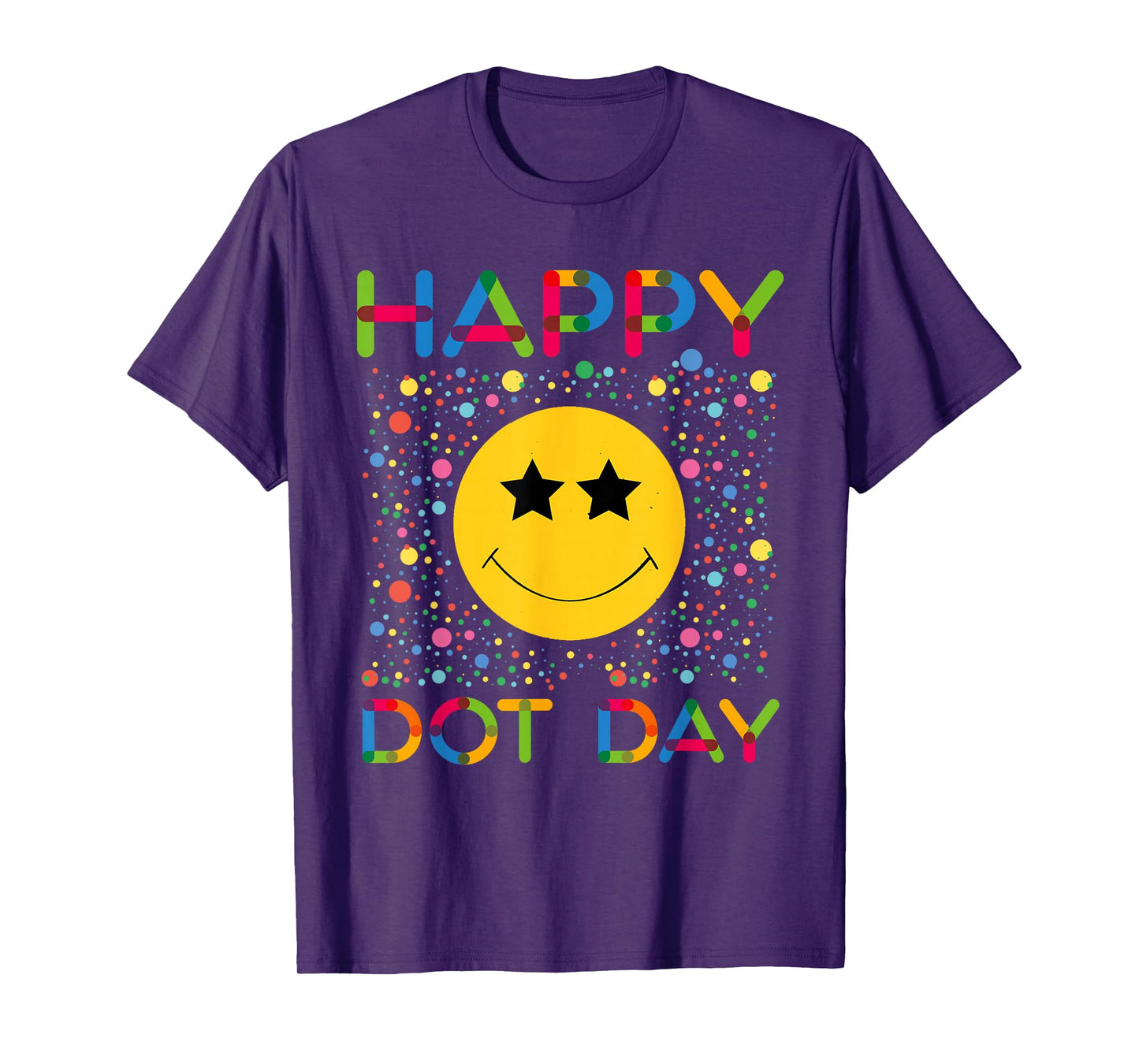 Happy Dot Day Smile Face Colorful Polka Dot Boy Girl Kids T-Shirt