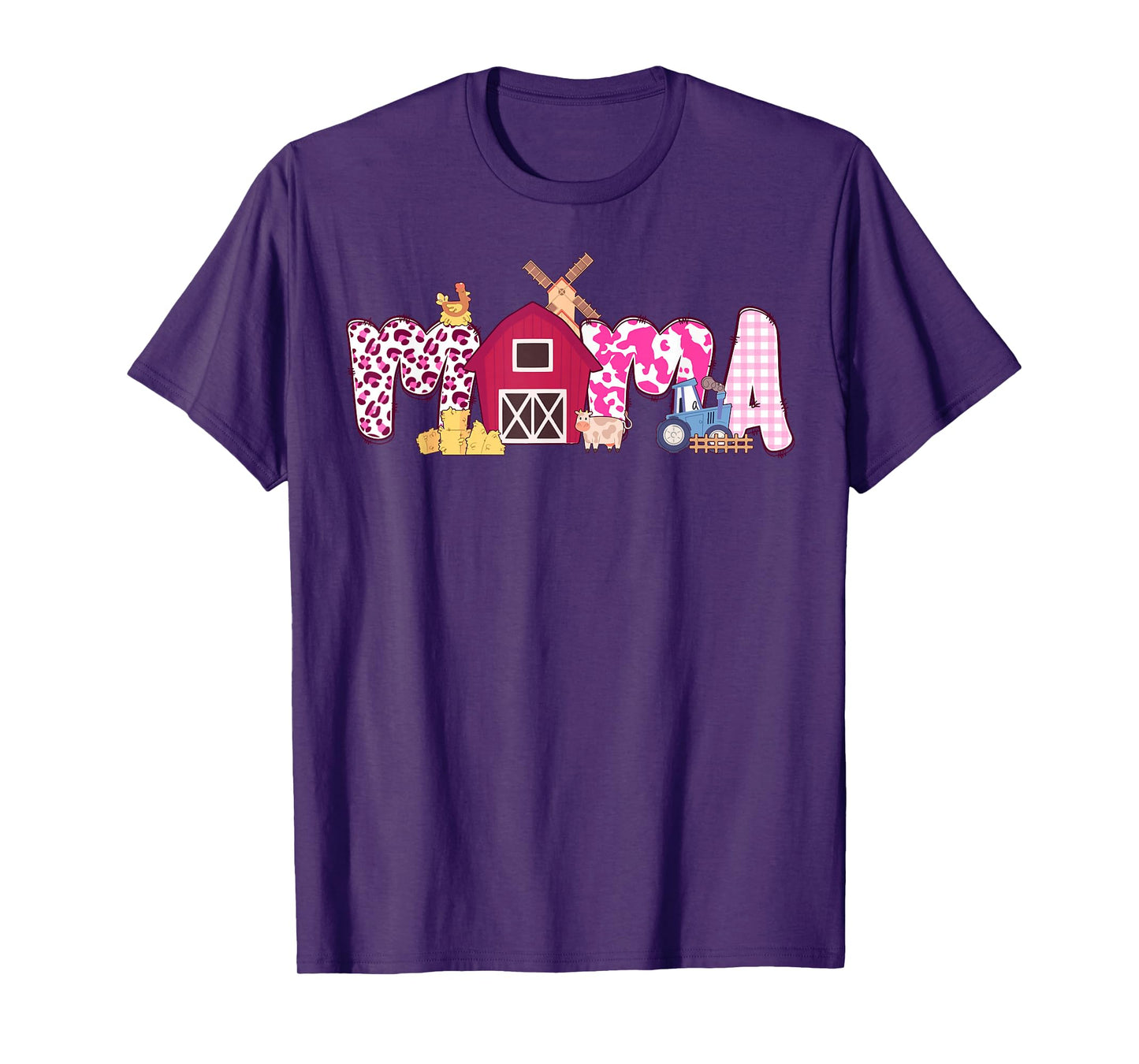 Mama Farm Animal Birthday Family Matching Party Mom Mother T-Shirt