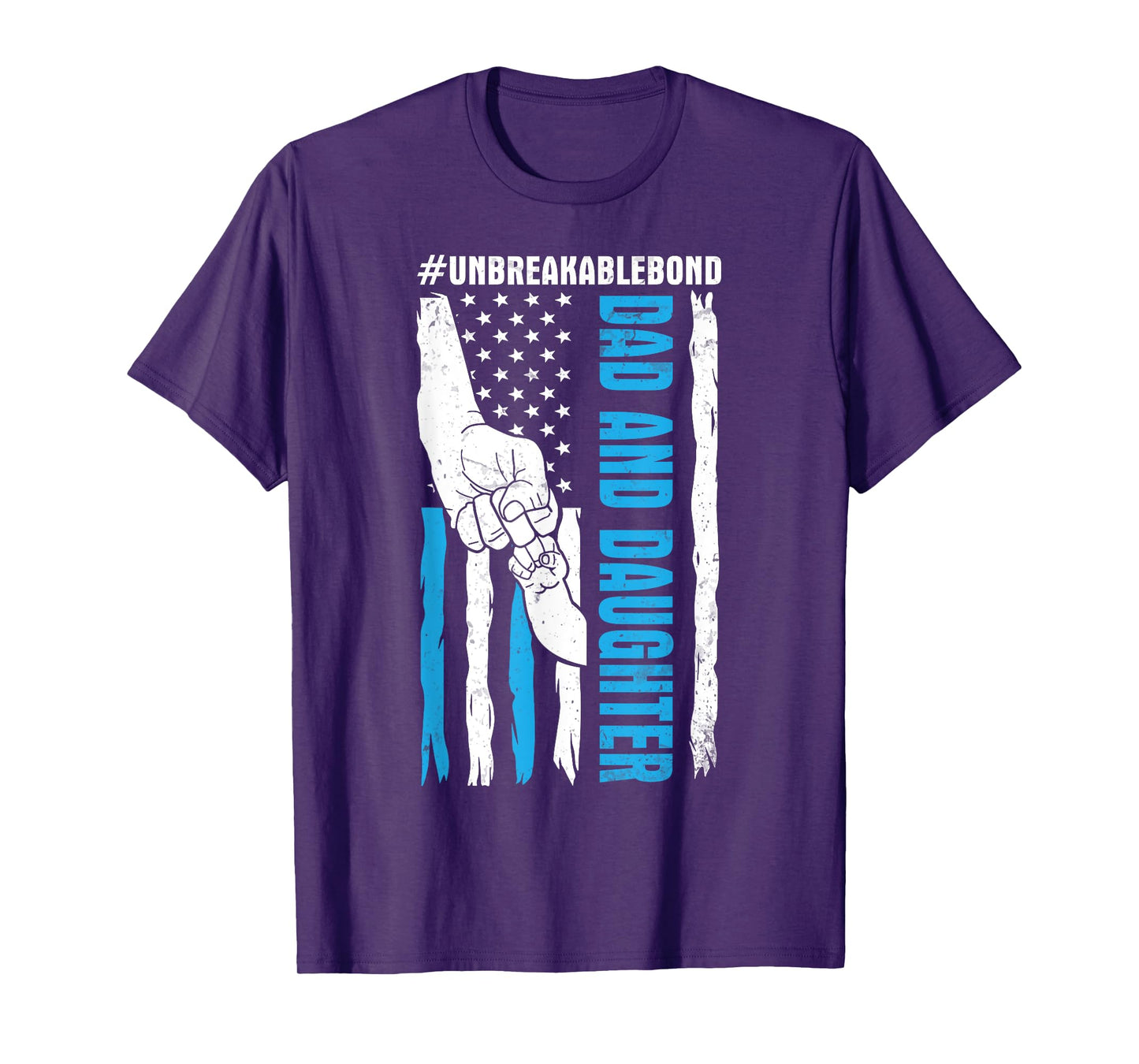 US Flag Americans Happy Me Dad And Daughter Unbreakable Bond T-Shirt