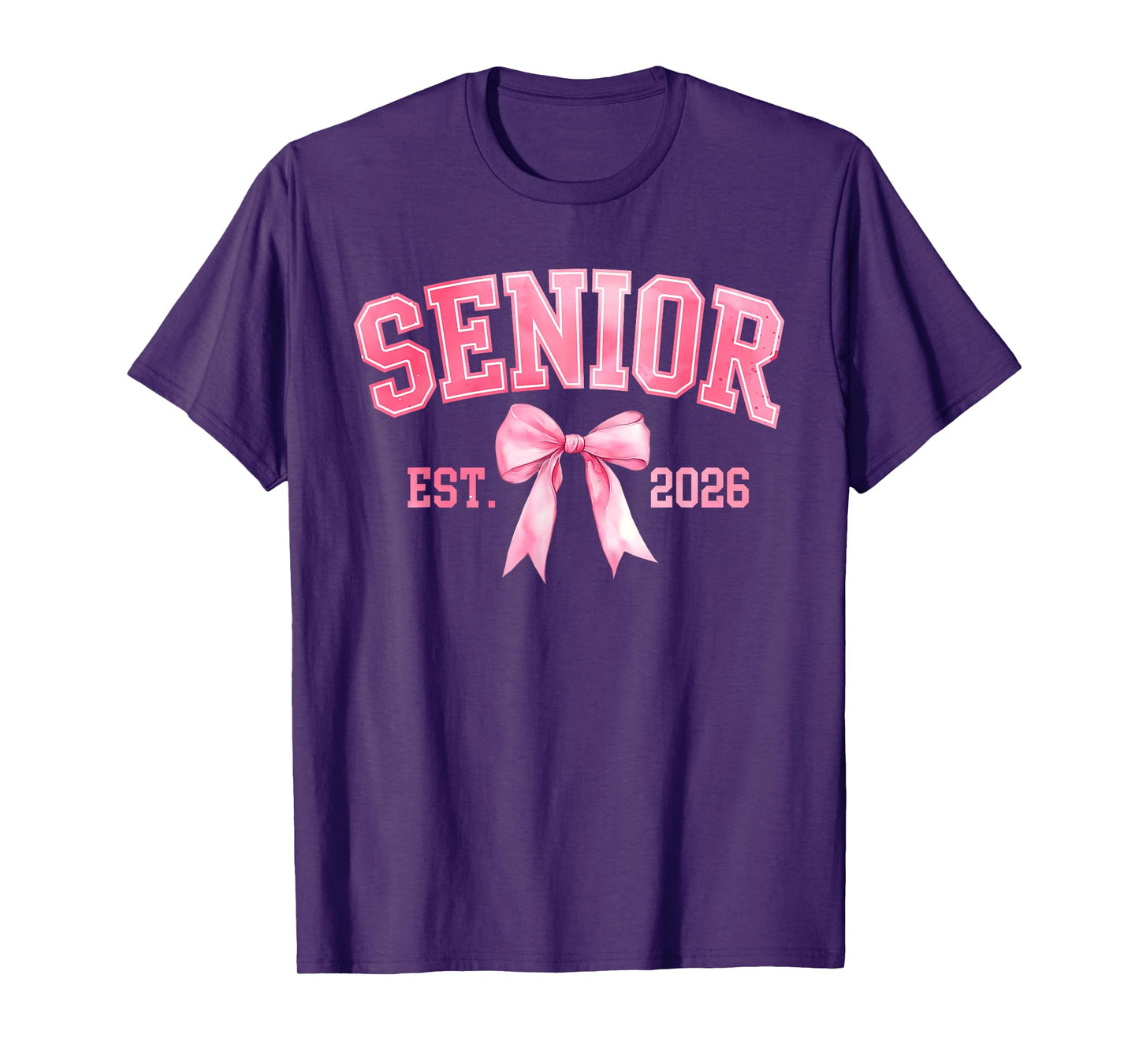 Senior 2026 Coquette Pink Bow Class of 2026 Graduation Girls T-Shirt
