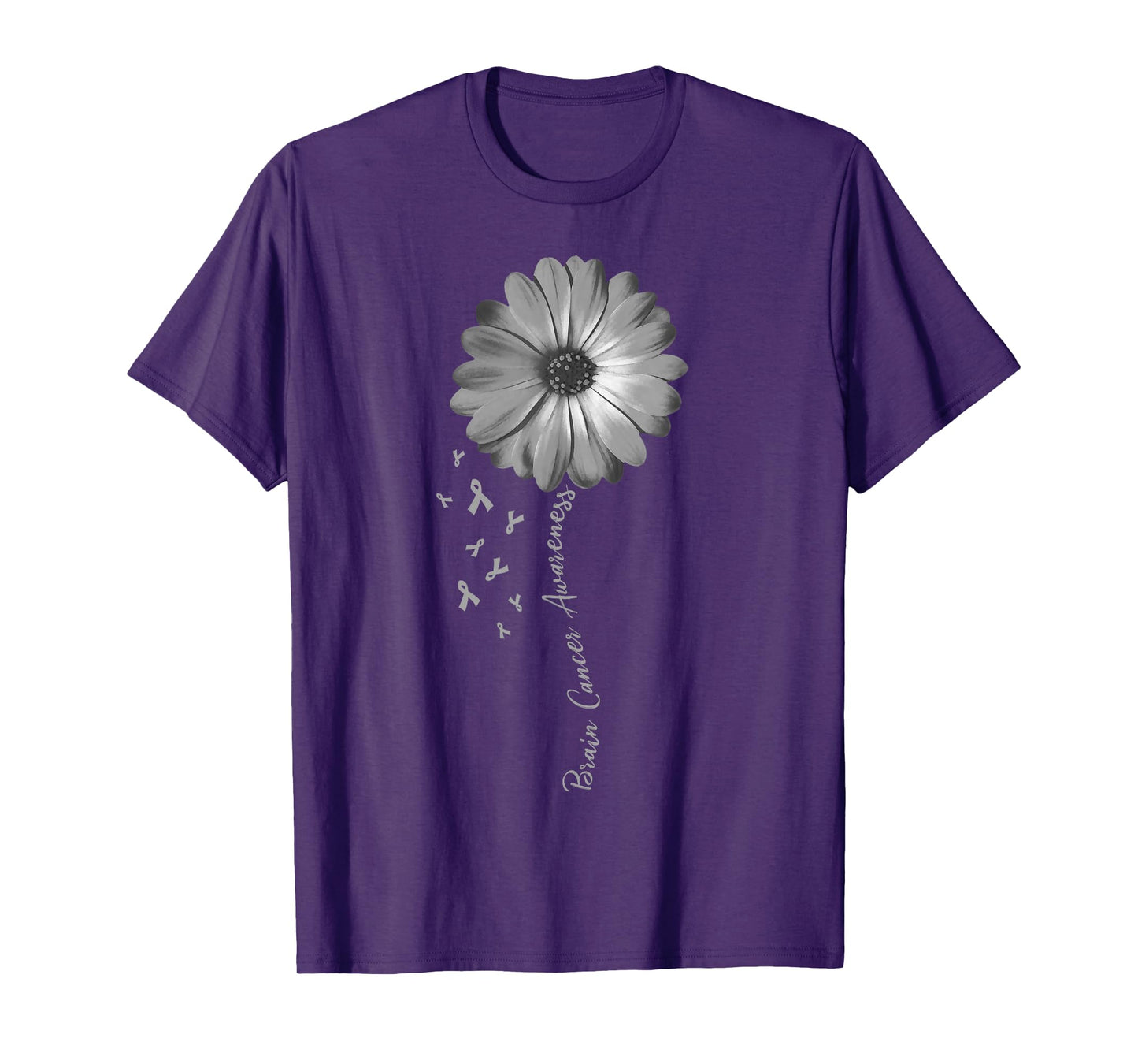 Daisy Flower Brain Cancer Awareness Gifts T-Shirt