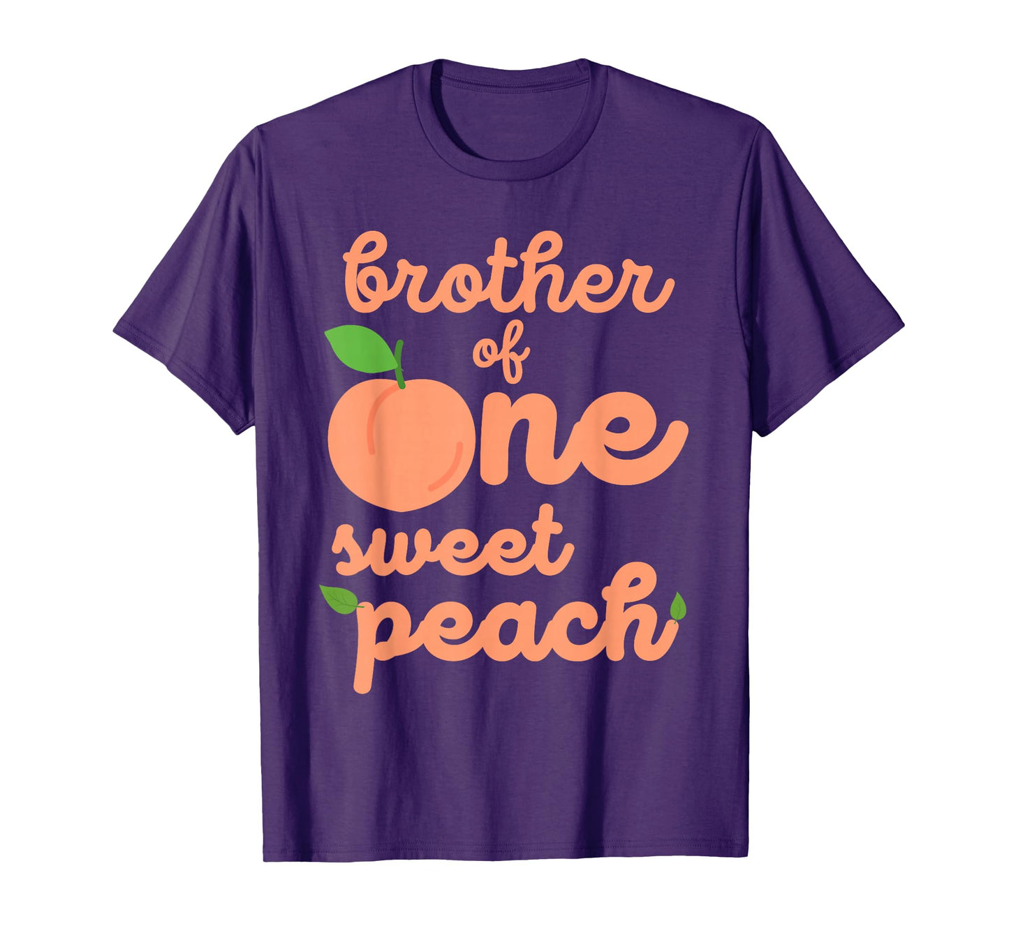 Brother First Birthday One Sweet Peach Bday Family Matching T-Shirt
