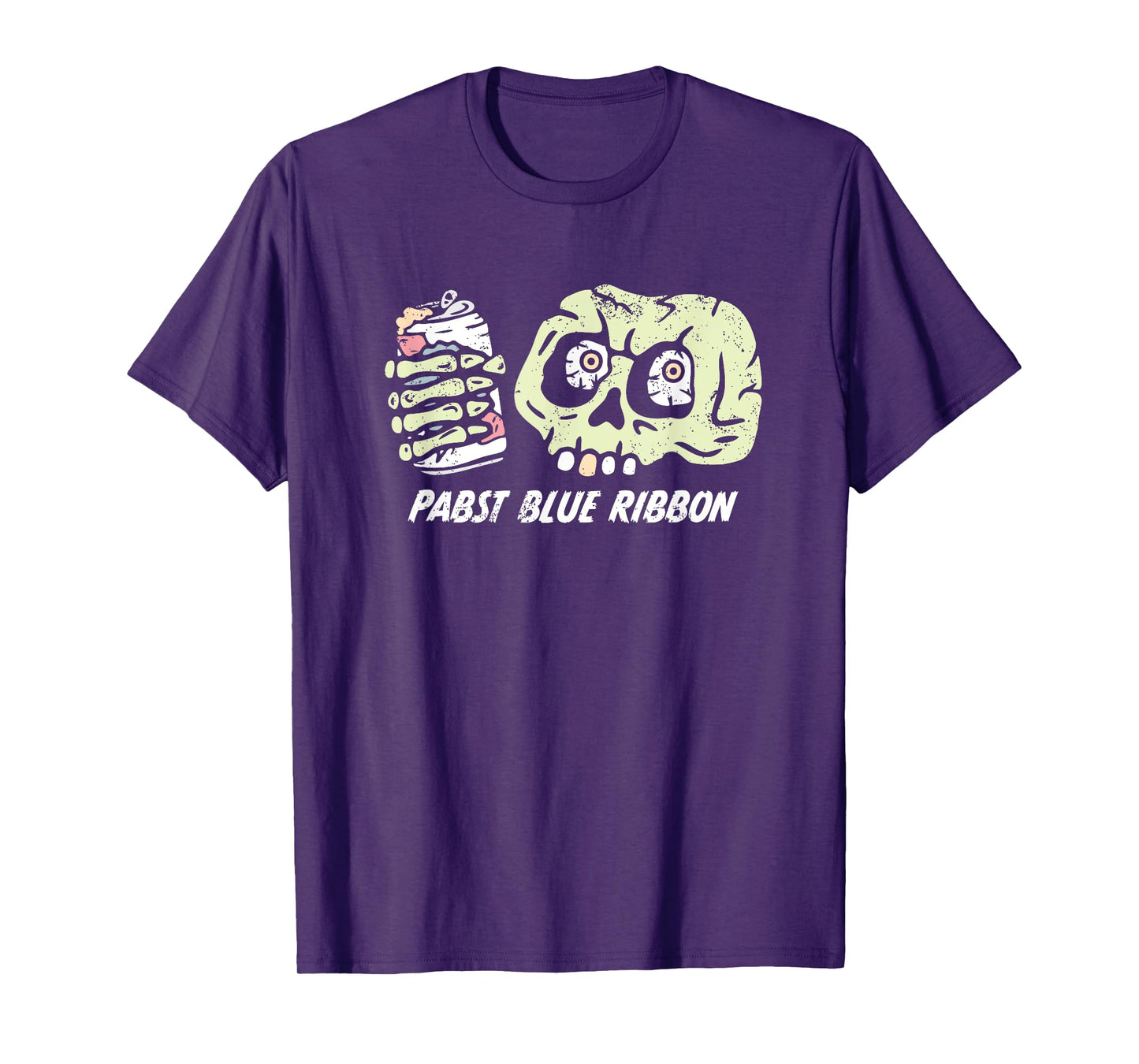 Pabst Blue Ribbon | Halloween Skull Can T-Shirt