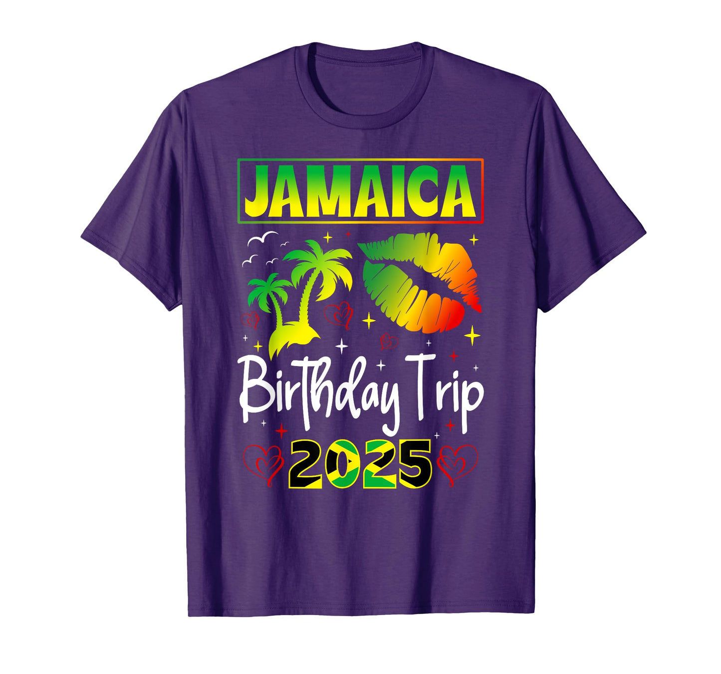 Jamaica Birthday Trip 2025 Funny Family Matching T-Shirt