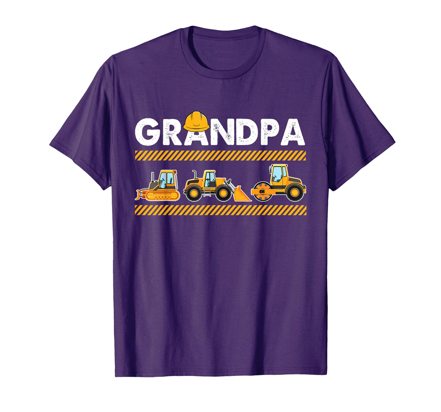 Funny Grandpa Construction Excavator Kids Matching Family T-Shirt