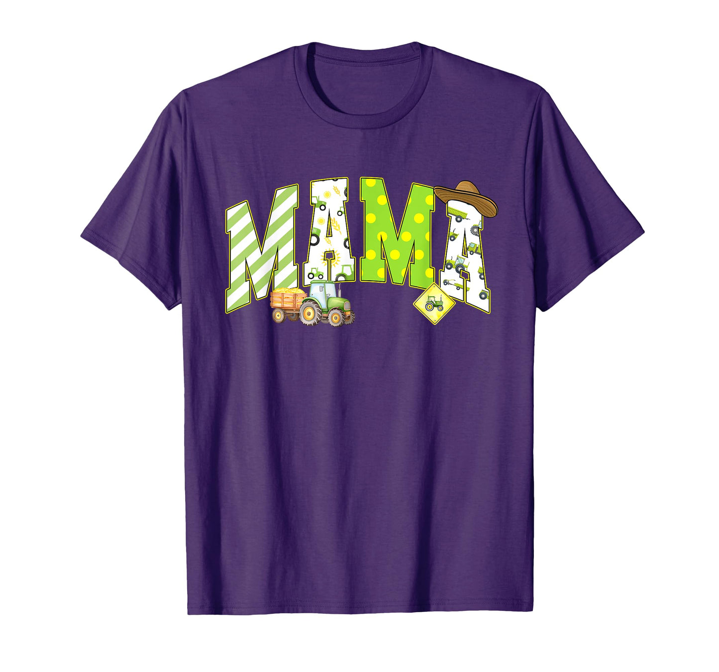 Mama of The Birthday Boy Tractors Farm Trucks Family Party T-Shirt