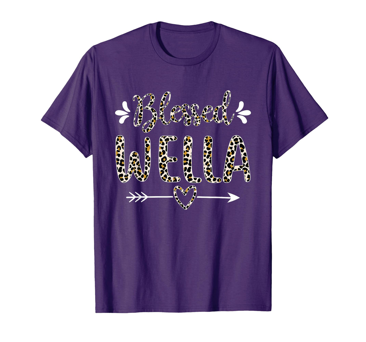 Blessed Wella Grandma Grandmother Cute Leopard Mothers Day T-Shirt