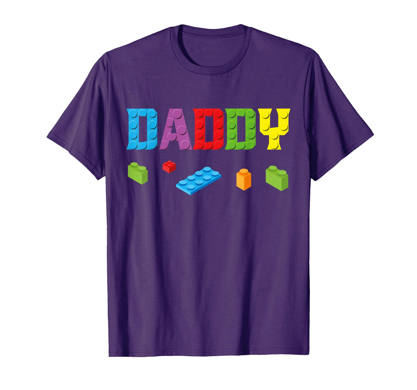 Daddy Master Builder Building Bricks Blocks Family Set Mens T-Shirt