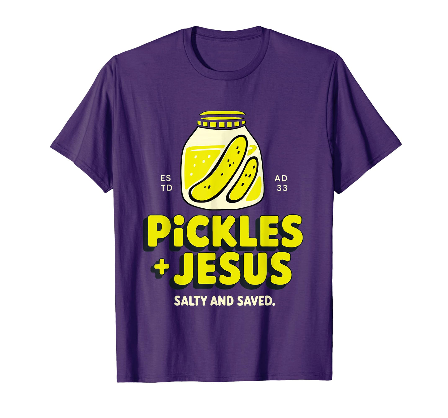 Just A Girl Who Loves Jesus and Pickles Christian God Pickle T-Shirt