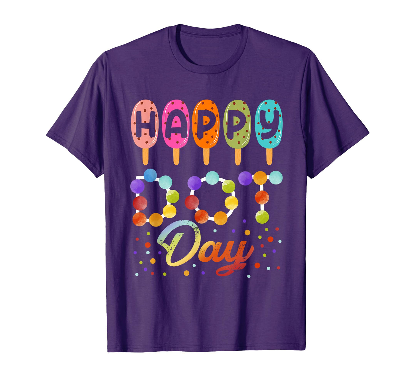 Happy Dot Day Ice Cream Colorful Polka Dot Boy Girl Kids T-Shirt