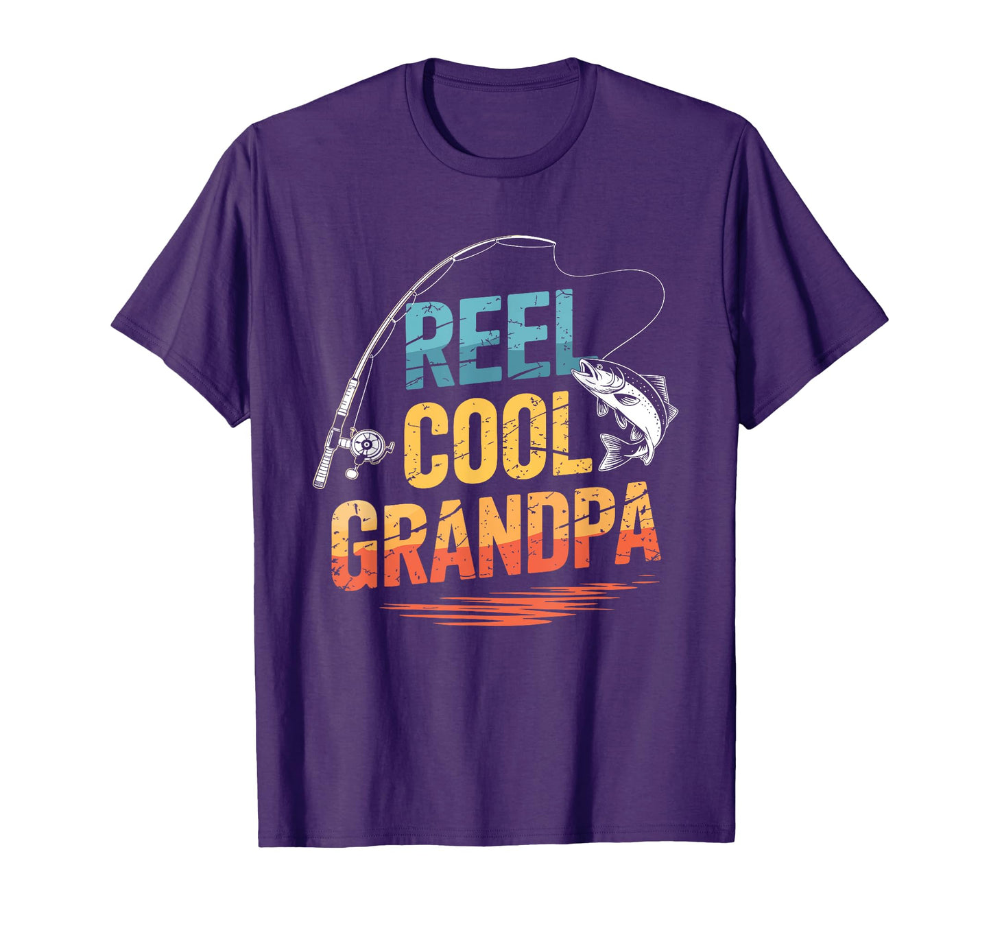 Reel Cool Grandpa Shirt Men Fishing Fathers Day T-Shirt
