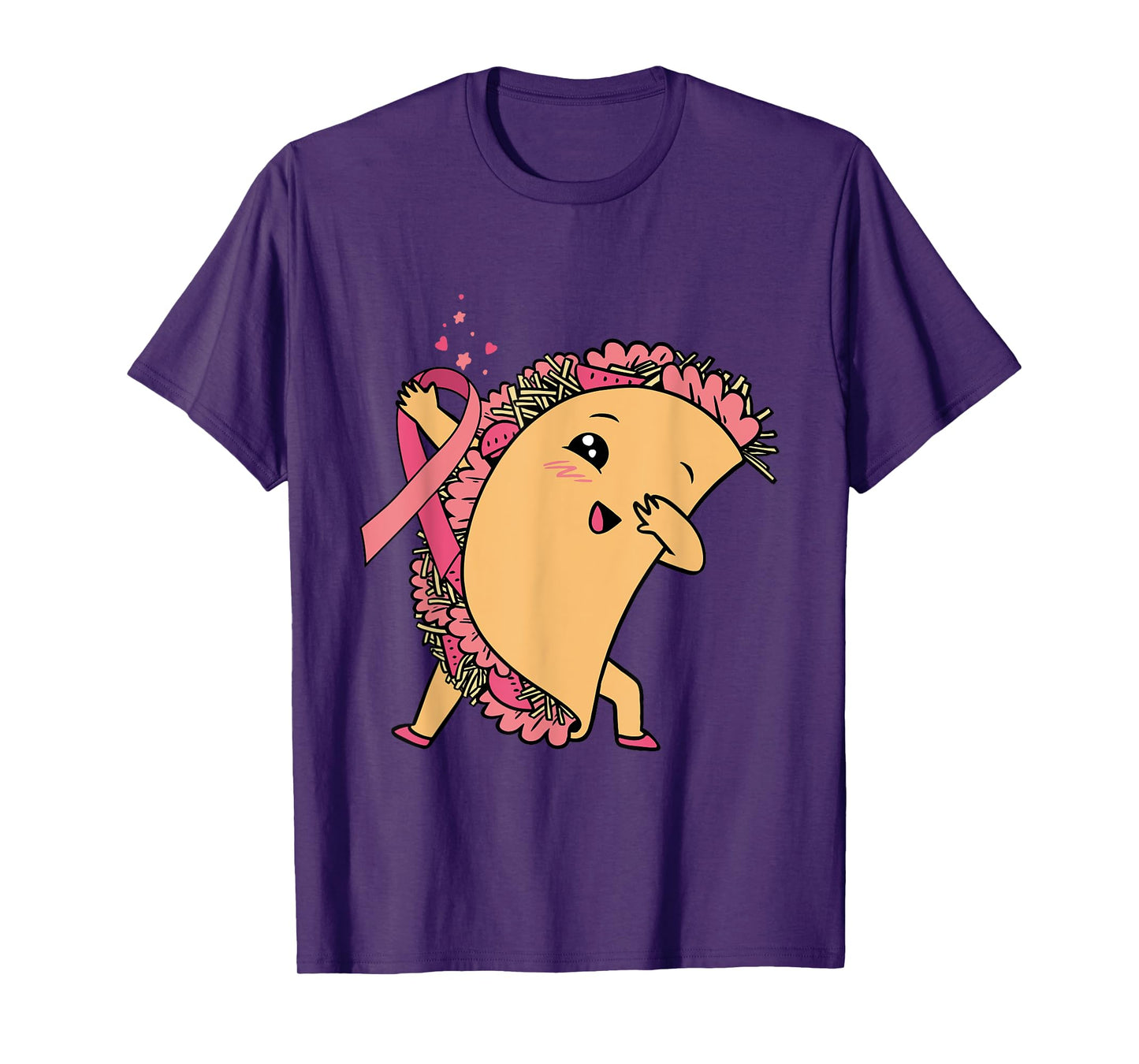 Dabbing Taco Pink Ribbon Breast Cancer Awareness Mexican T-Shirt