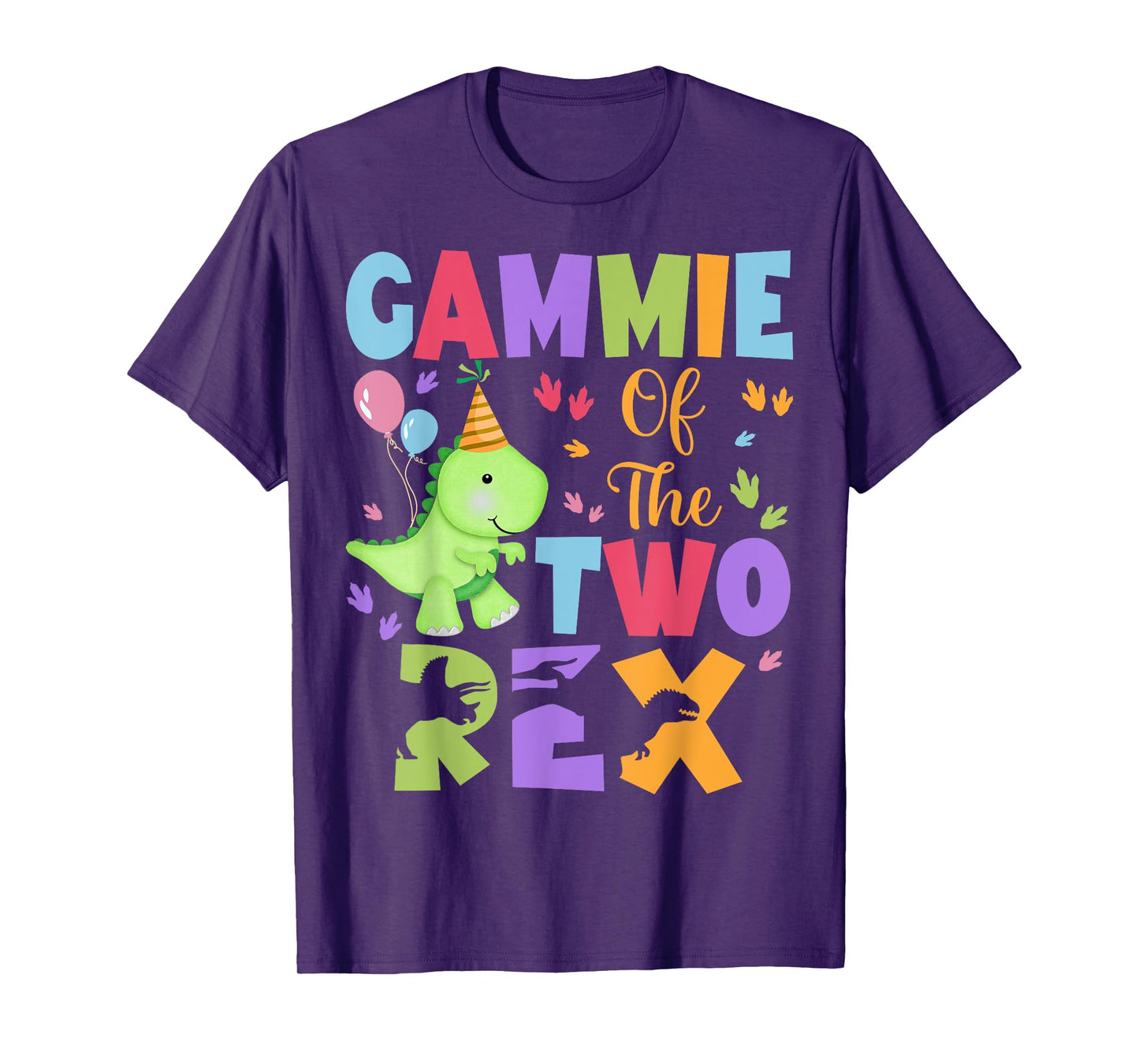 Gammie Of The Two Rex Birthday Dinosaur Family Matching T-Shirt