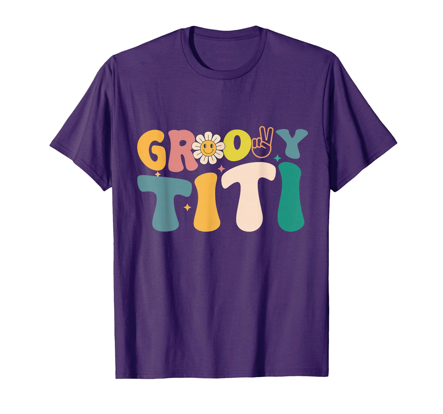 Retro Groovy Design For Titi Matching Family Birthday T-Shirt