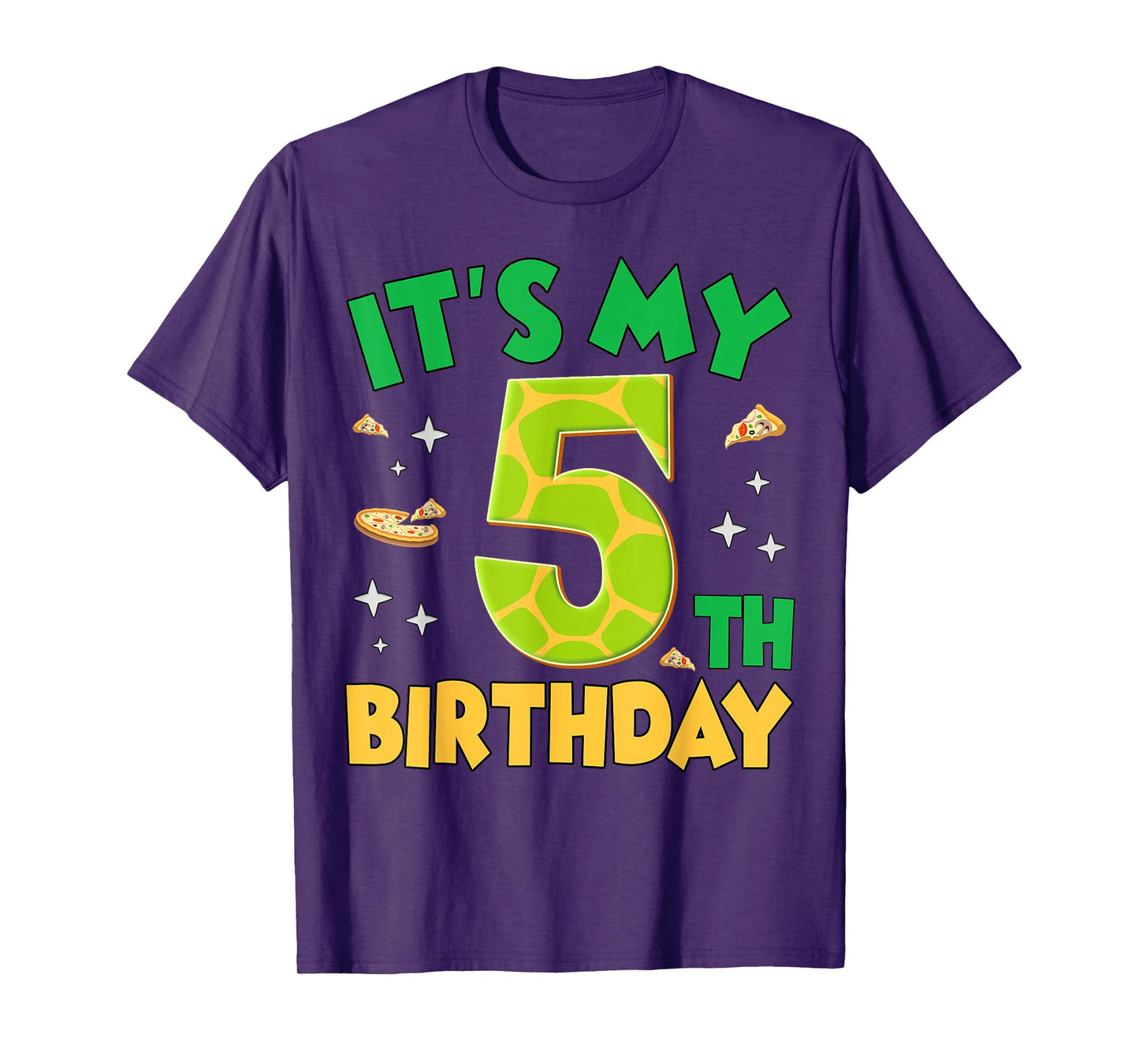 Boys It's My 5th Birthday Funny Turtle Birthday Party T-Shirt