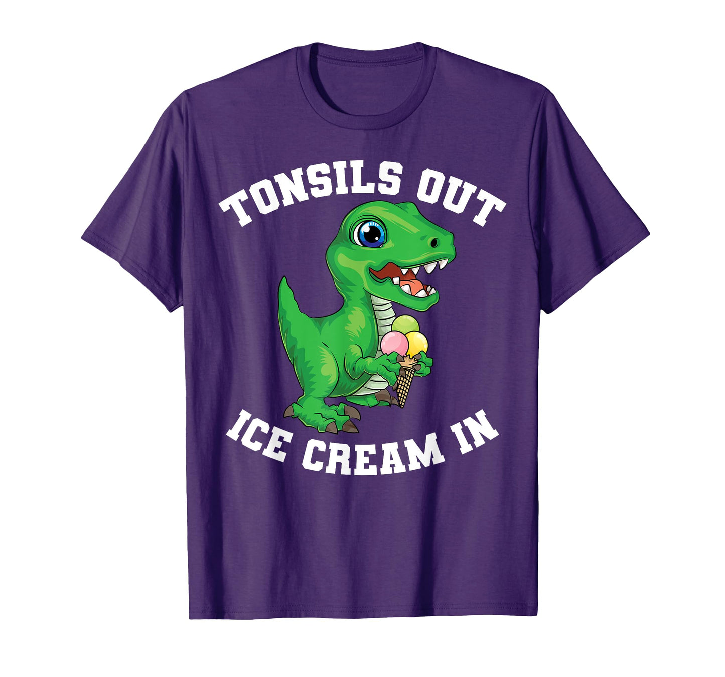 Get Well Gifts Kids Tonsils Dinosaur Tonsillectomy Surgery T-Shirt