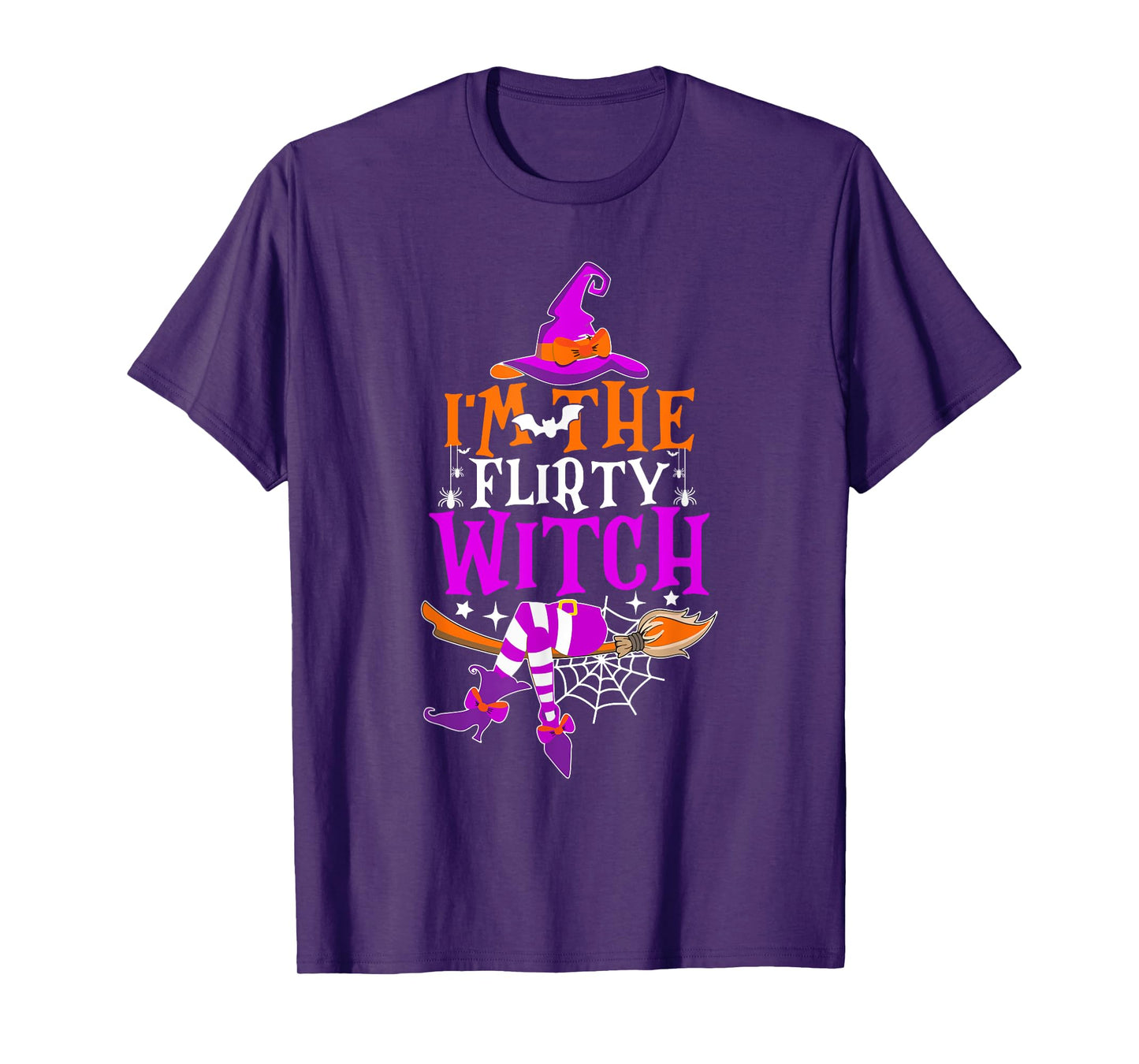 I'm The Flirty Witch Shirt Funny Witch Halloween Costume T-Shirt