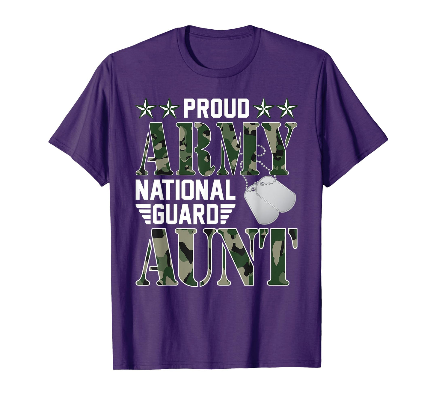 Proud Army National Guard Aunt Military Family Veteran T-Shirt