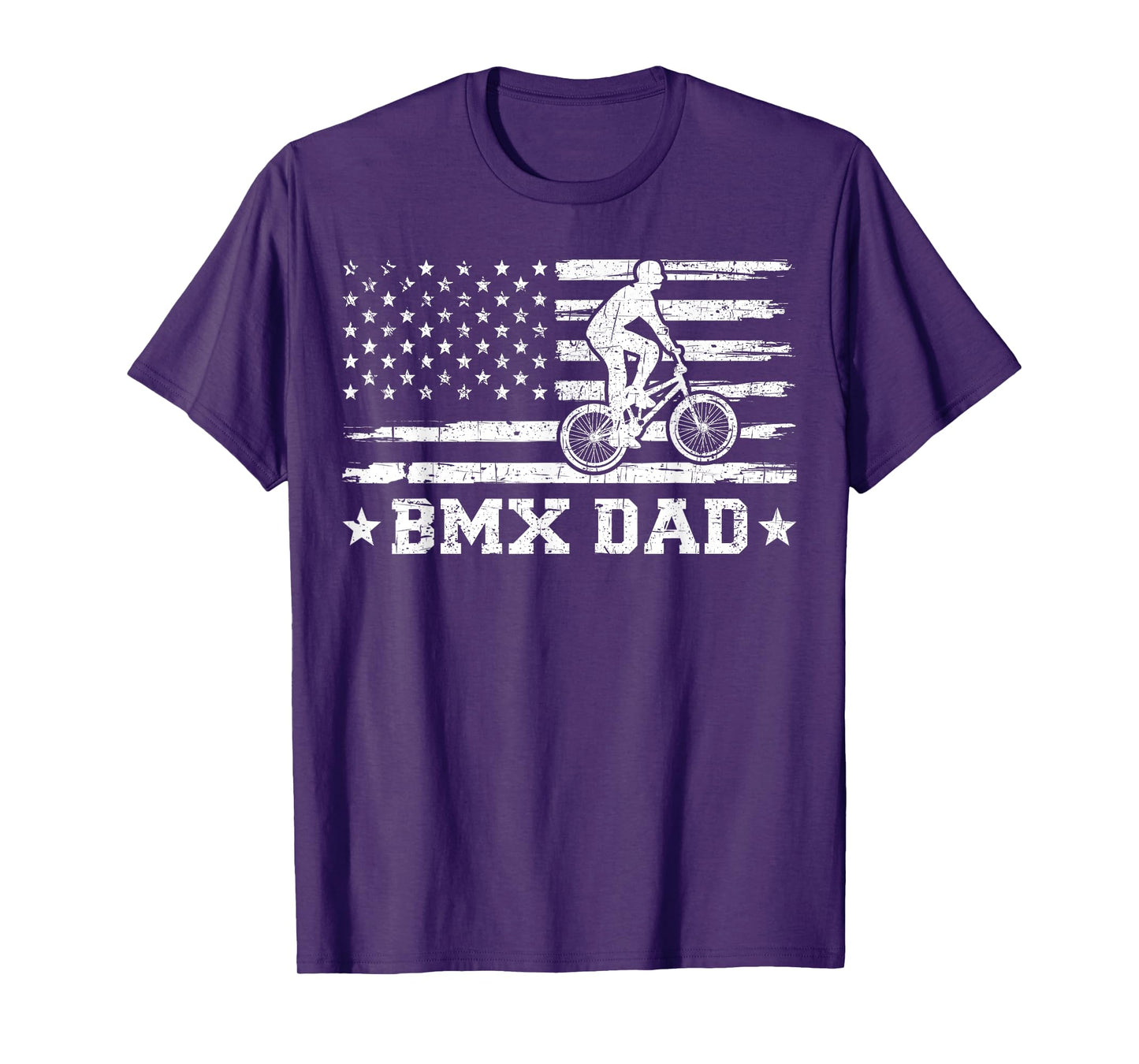 BMX Bike Rider American Flag BMX Dad Father's Day Men T-Shirt