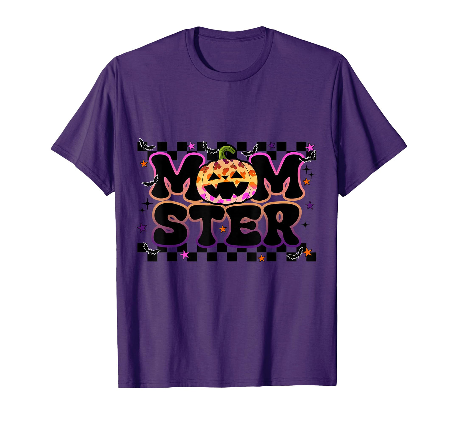 Funny Momster Shirt Womens Halloween Pumpkin Mom Ster T-Shirt