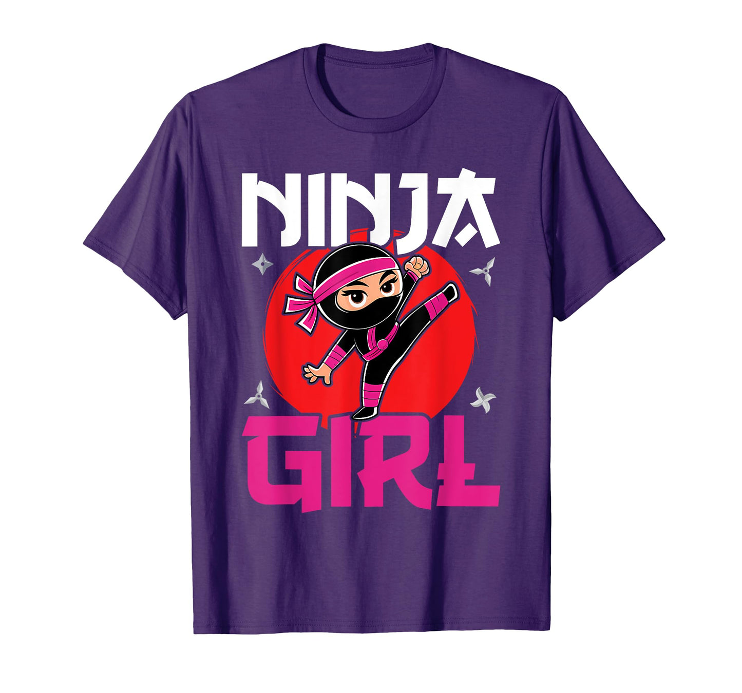 Cute Ninja Fighter Costume Ninja Girl T-Shirt