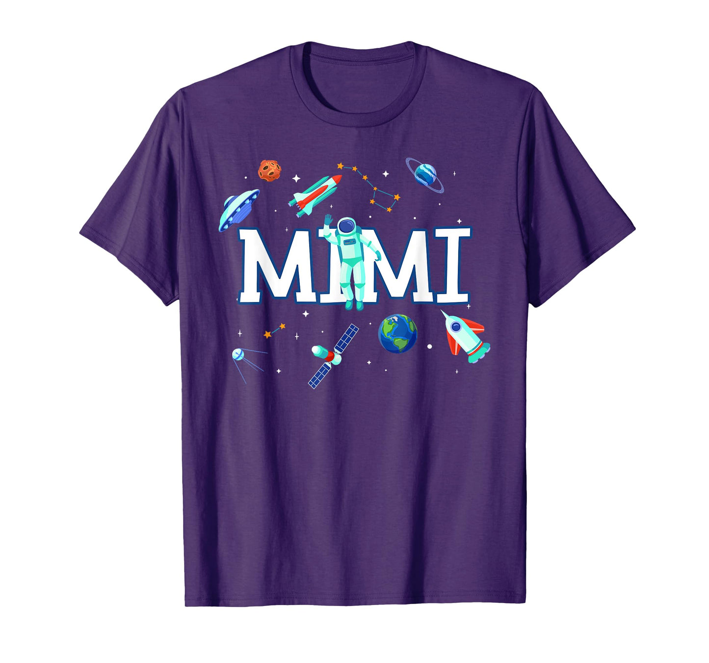 Mimi Astronaut Space Family Matching Birthday Party T-Shirt