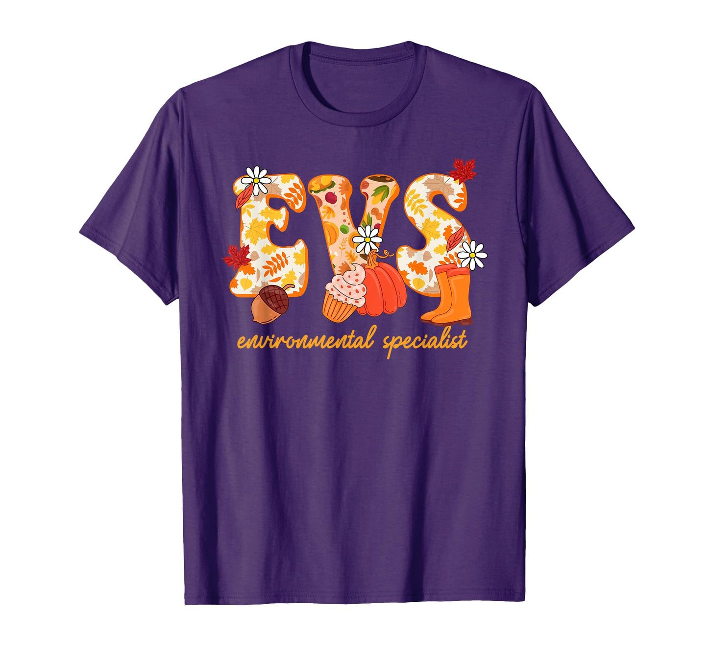 EVS Environmental Specialist Fall Pumpkin Cute T-Shirt