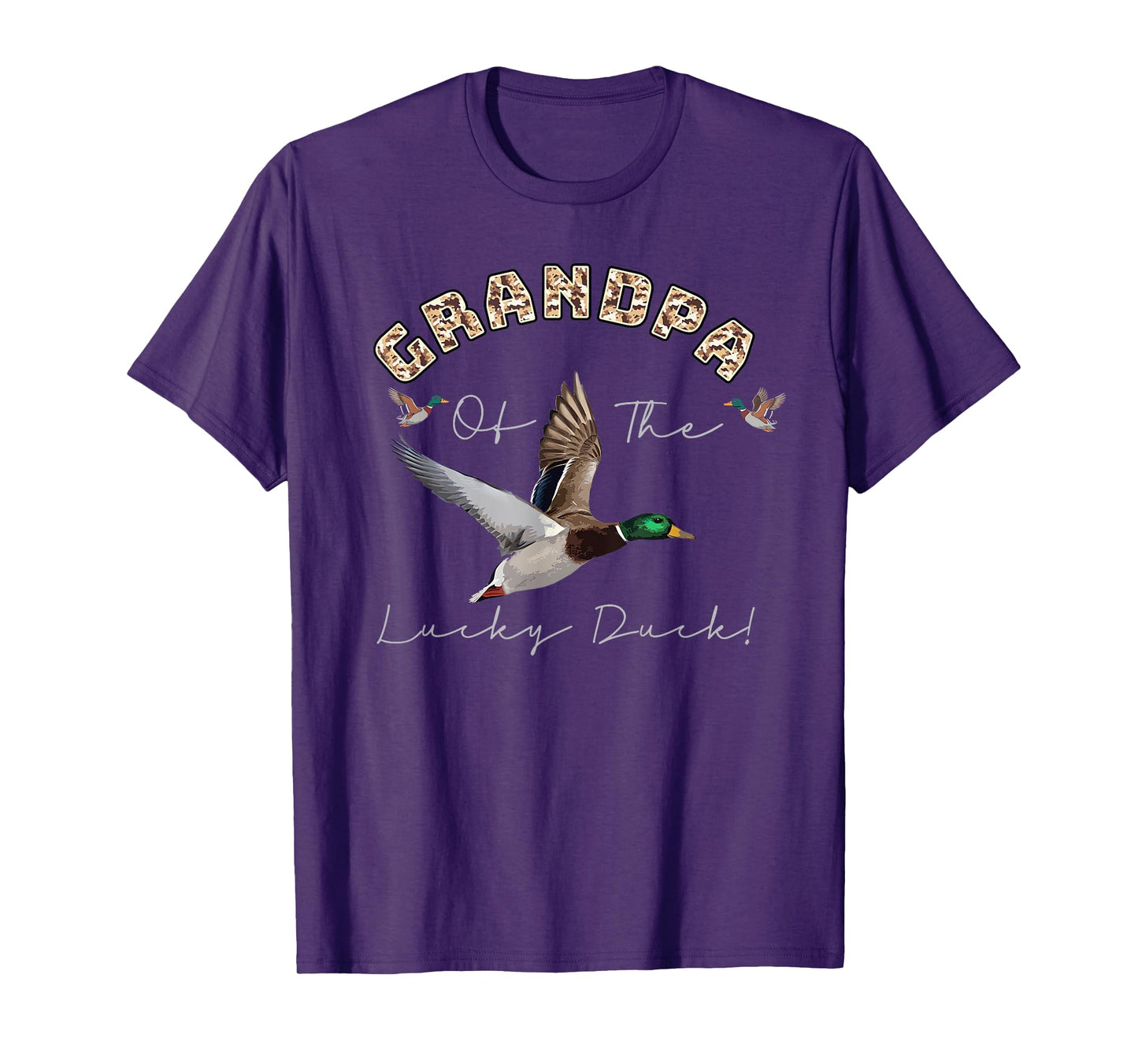 Grandpa of The Lucky Duck 1st Birthday Family Mallard Duck T-Shirt