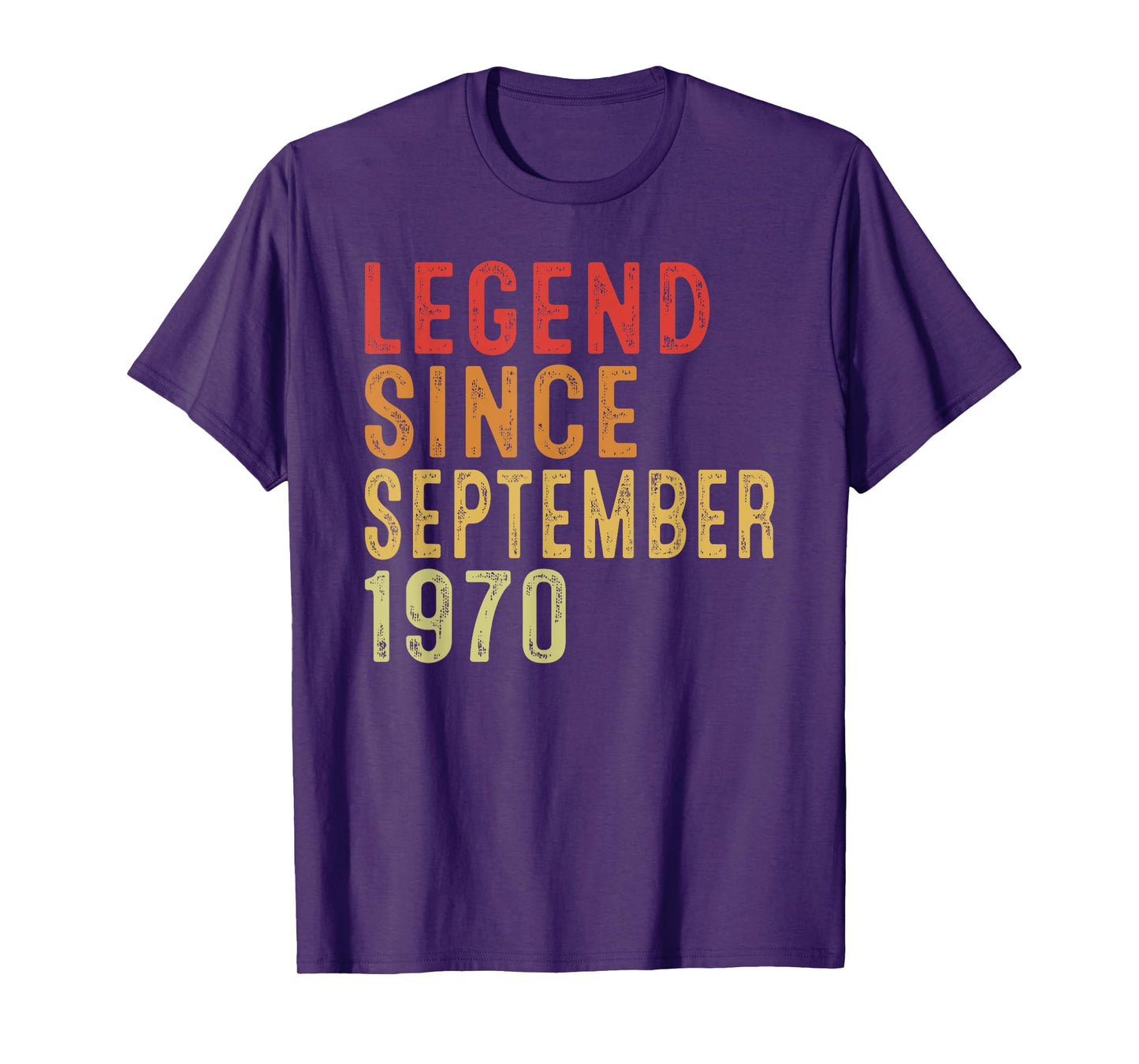 Legend Since September 1970 Vintage 1970 Birth Of Birthday T-Shirt