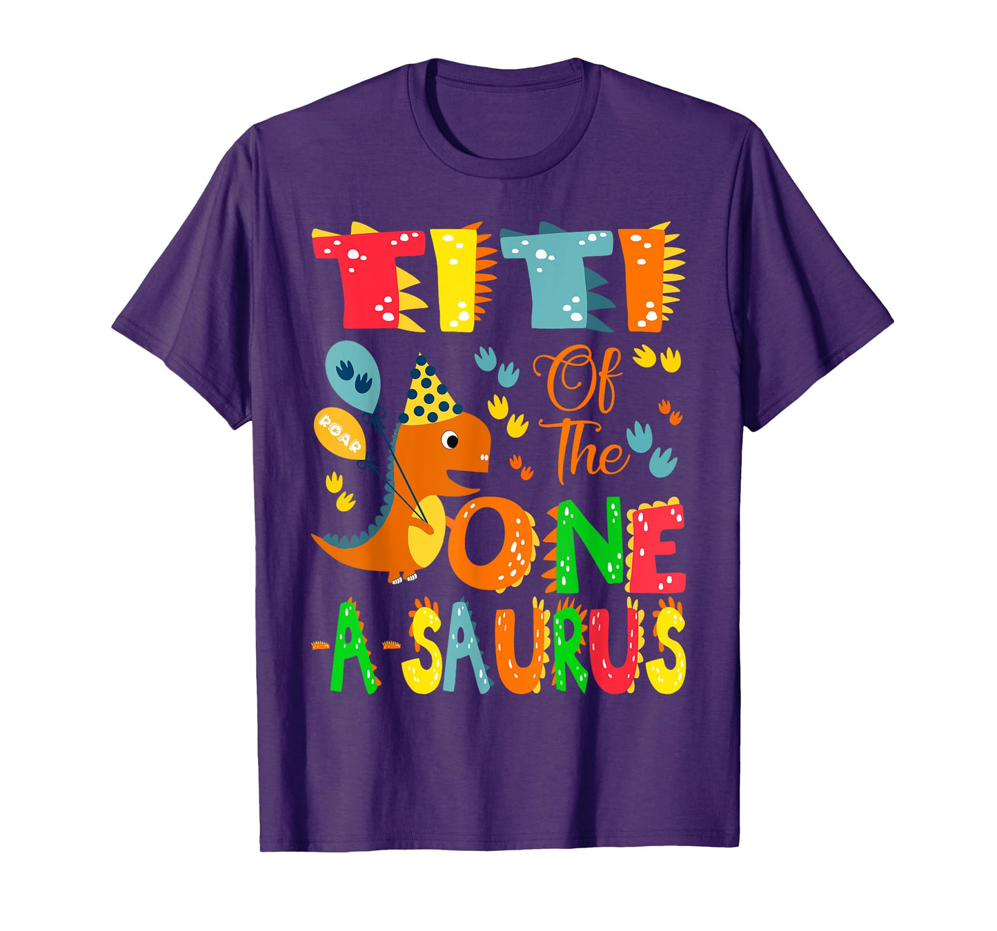 Titi of The One-A-Saurus 1St Birthday Boy Dinosaur T-Shirt