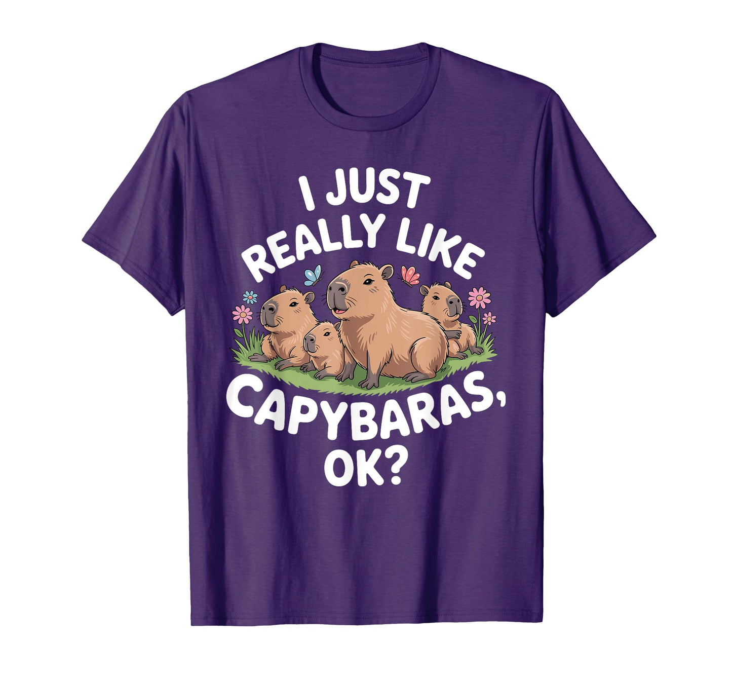 Funny Capybara Design for Men Women Adults Capybara Lover T-Shirt
