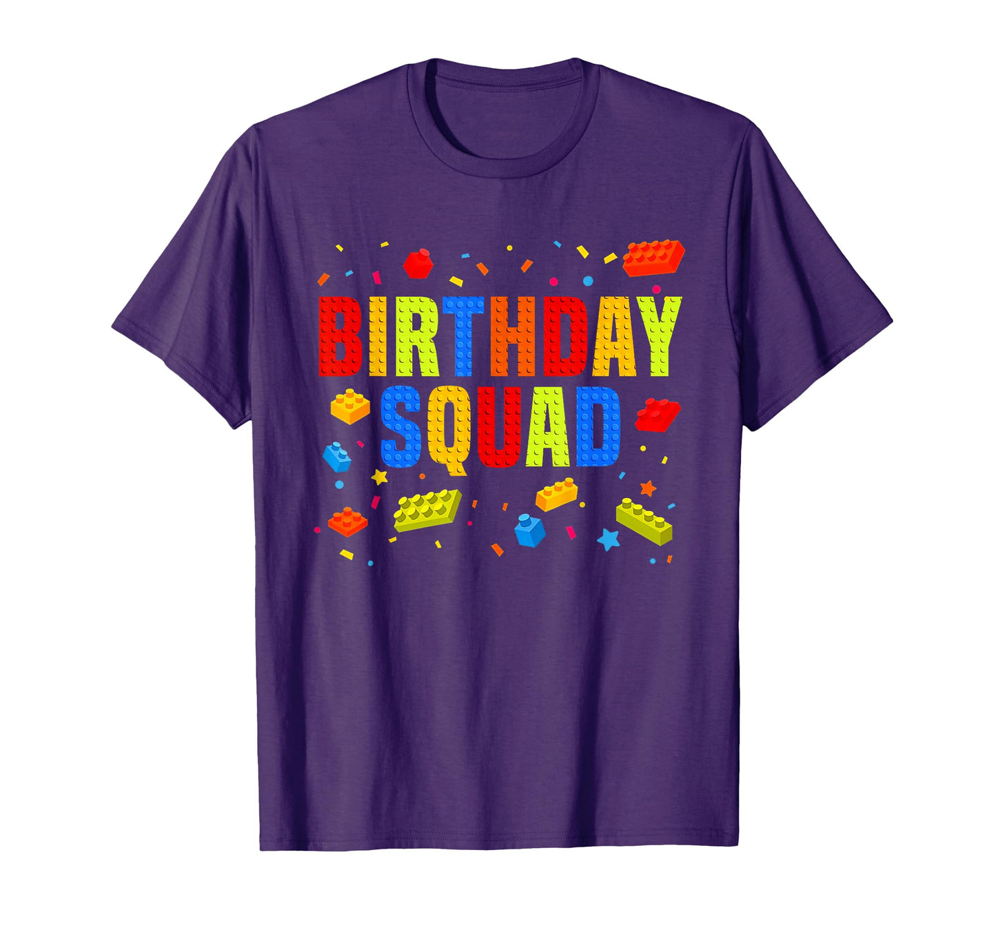 Brick Builder Funny Blocks Master Builder Birthday Squad T-Shirt
