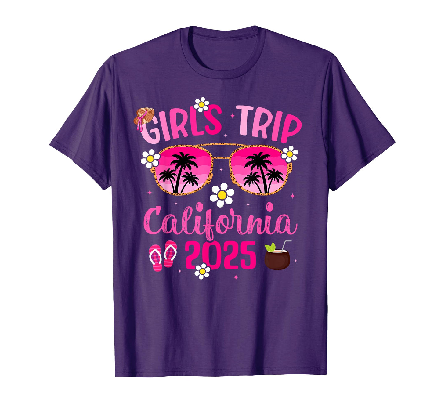 Girl’s Trip California 2025 Besties California Vacation T-Shirt