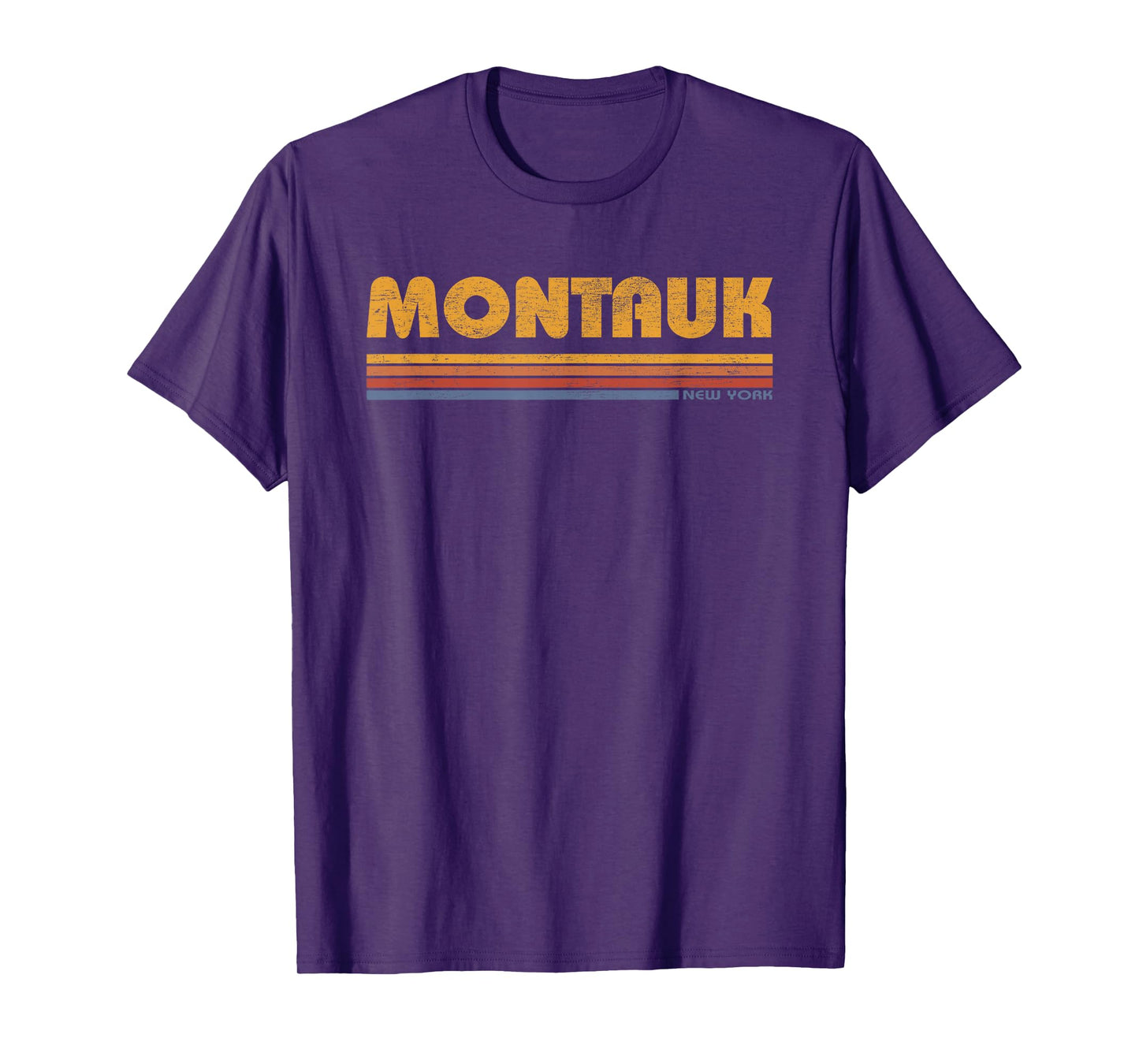 Vintage Montauk New York Souvenir Mens Womens Retro Beach T-Shirt