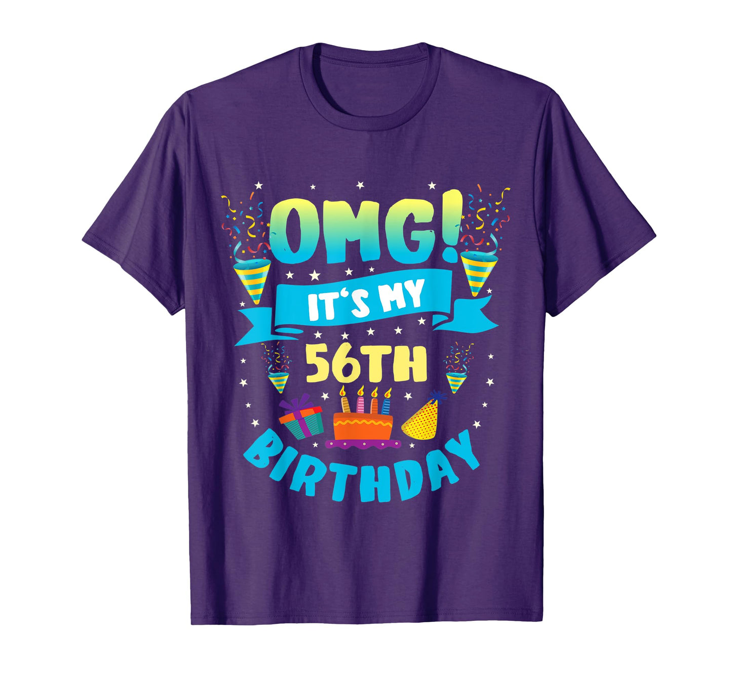 56 Year Old shirt OMG It's My 56th Birthday T-Shirt