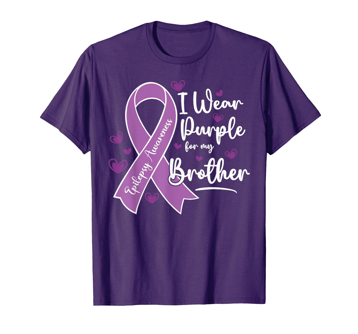 Wear Purple Epilepsy Brother Seizure Awareness Fight Support T-Shirt