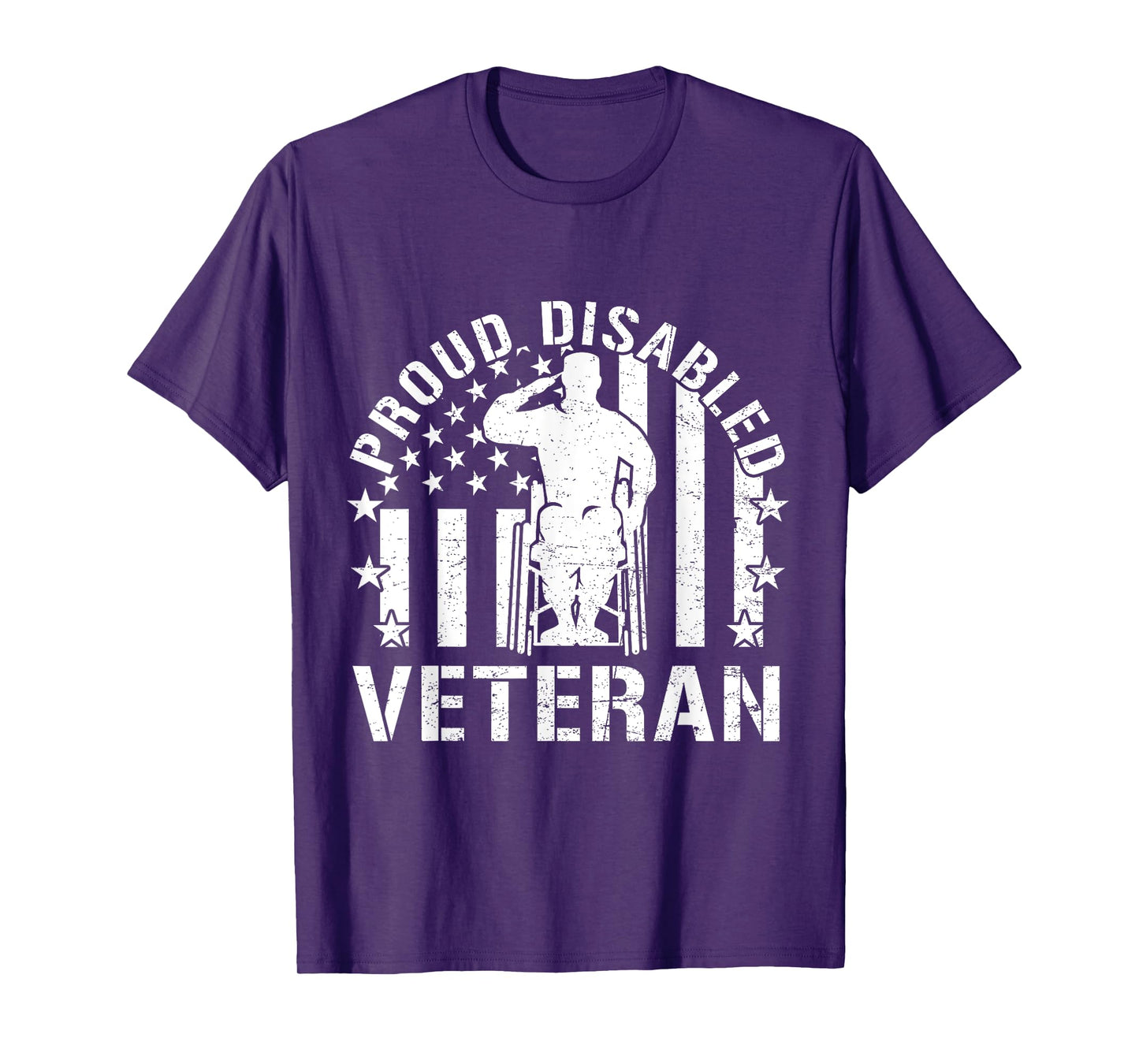 Proud Disabled Veteran Flag US Vet Handicap Military Soldier T-Shirt